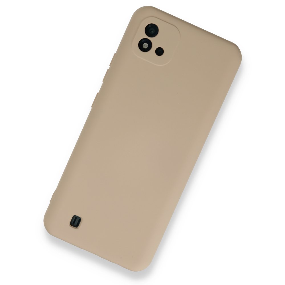 Realme C11 2021 Kılıf Nano içi Kadife Silikon - Pudra  Realme C11 2021 Kılıf Nano içi Kadife Silikon - Pudra