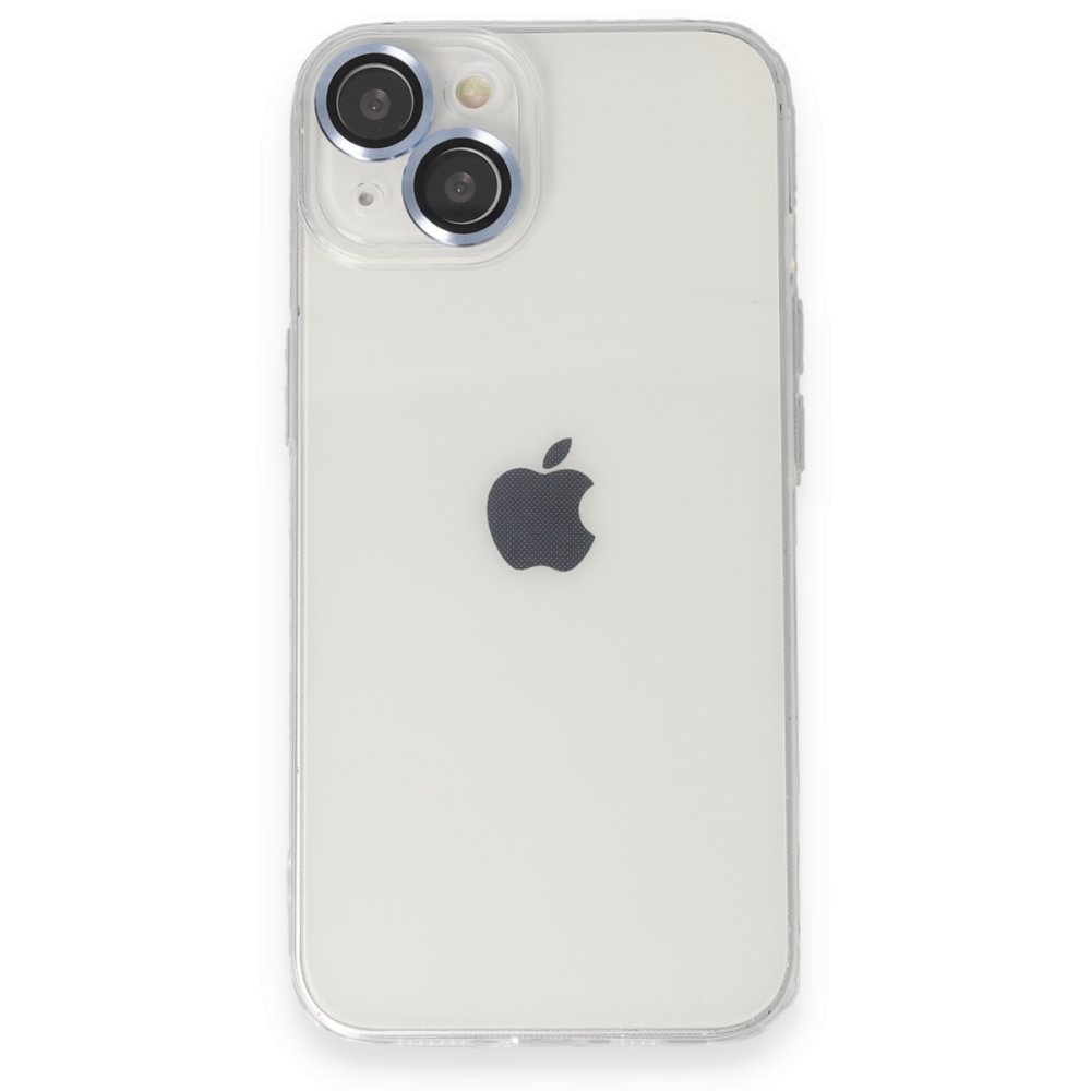  iPhone 14 Kılıf Luko Lens Silikon - Sierra Blue