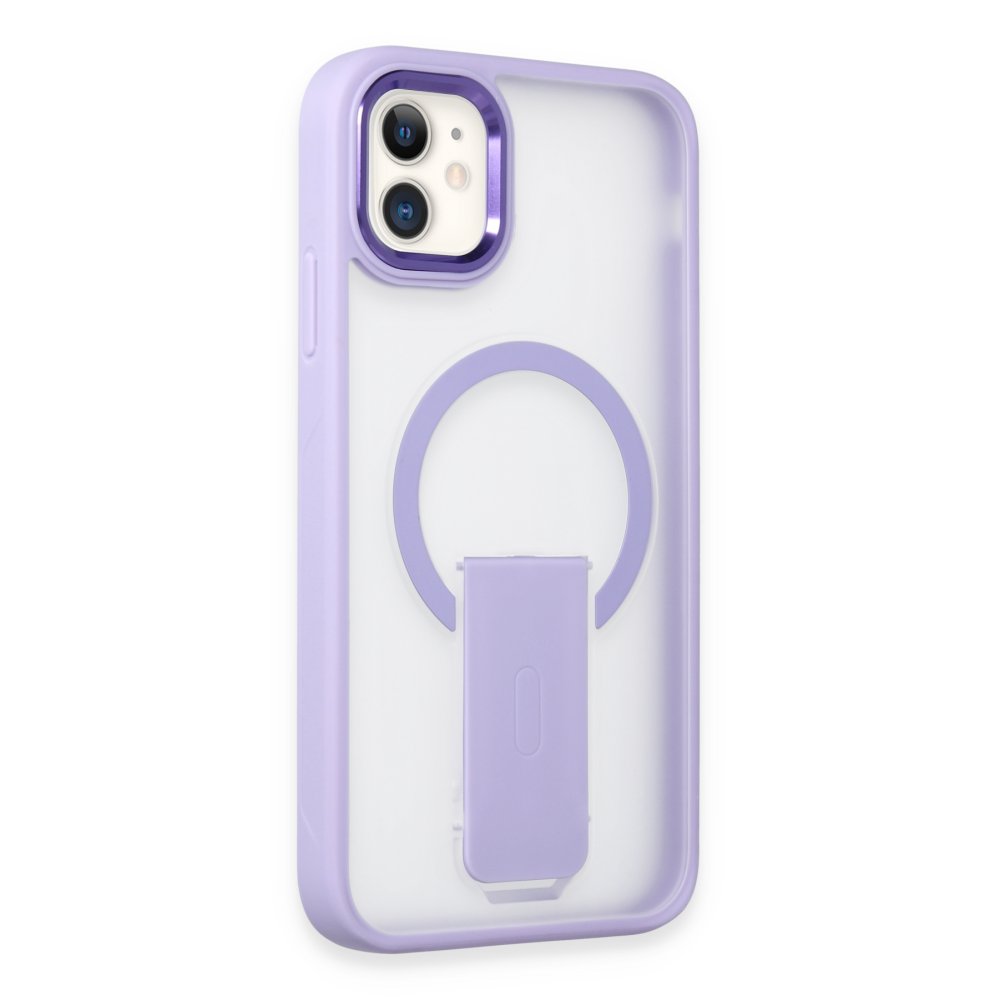  iPhone 12 Tork Magsafe Standlı Kapak - Lila