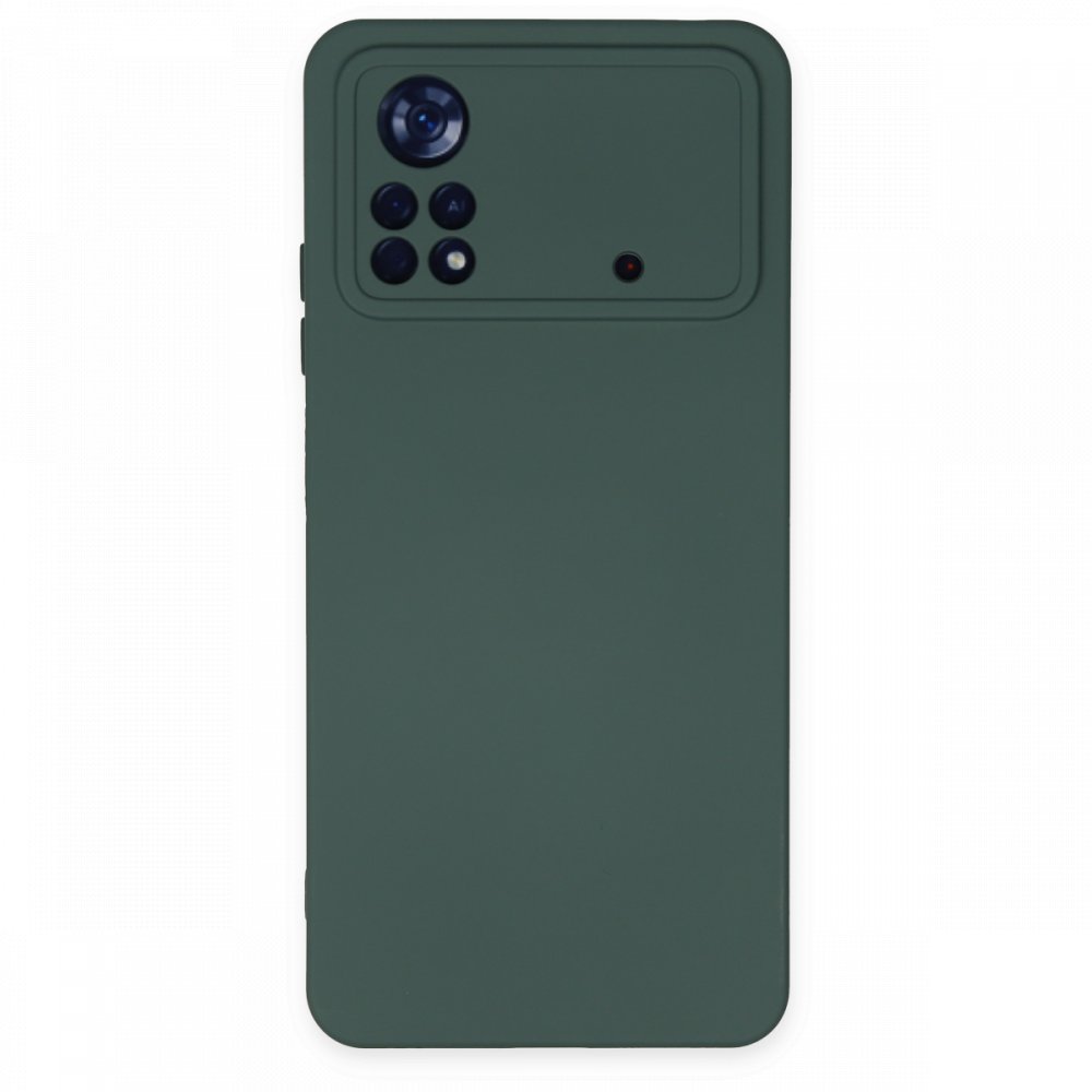  Xiaomi Poco X4 Pro 5G Kılıf Nano içi Kadife Silikon - Koyu Yeşil