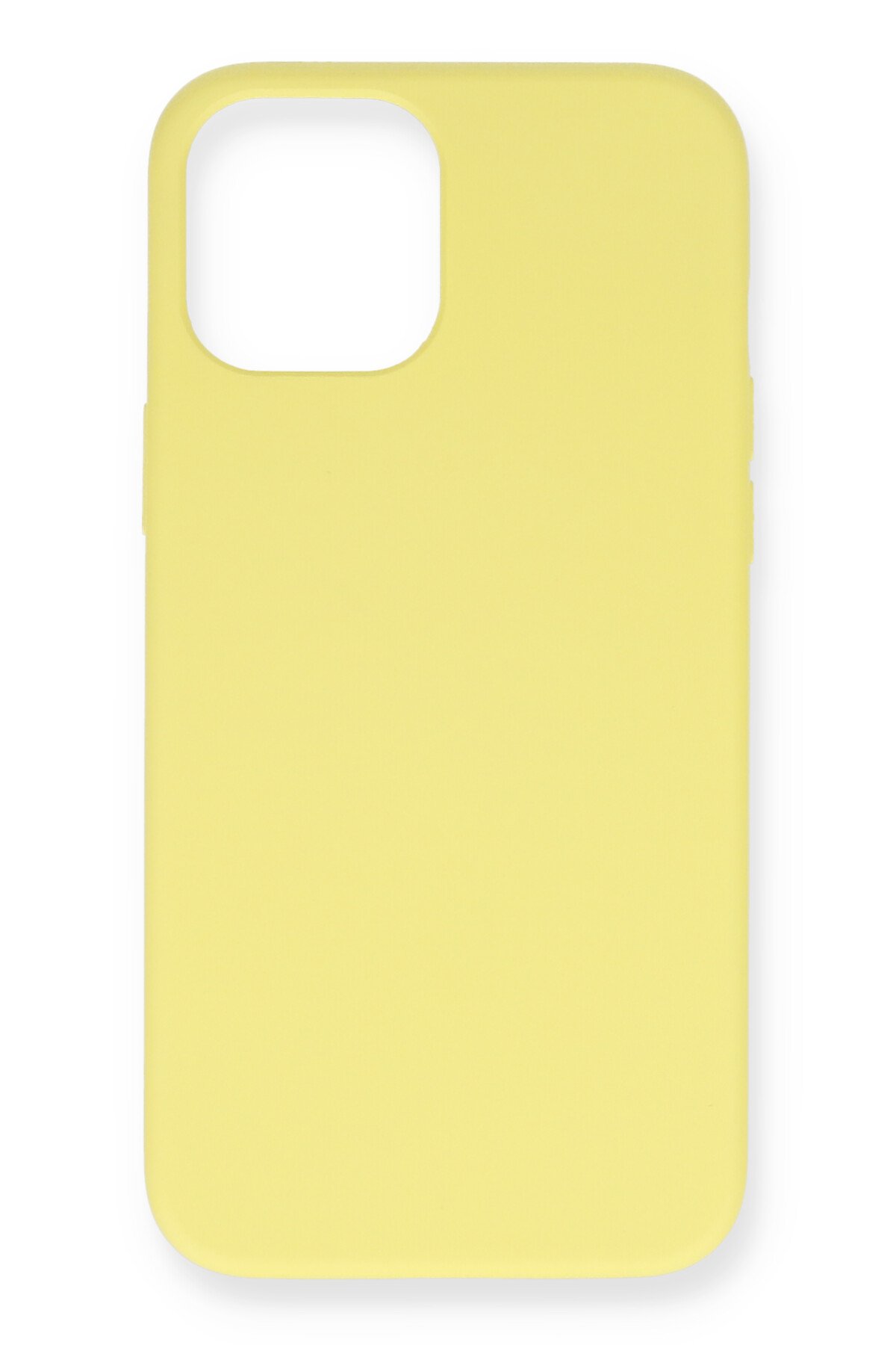  iPhone 12 Mini Kılıf Nano içi Kadife Silikon - Sarı