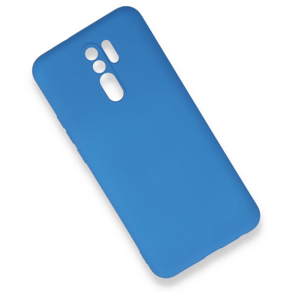 Redmi 9 Kılıf Nano içi Kadife Silikon - Mavi Redmi 9 Kılıf Nano içi Kadife Silikon - Mavi