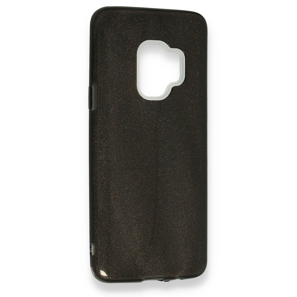 Samsung Galaxy S9 Kılıf Simli Katmanlı Silikon - Siyah Samsung Galaxy S9 Kılıf Simli Katmanlı Silikon - Siyah
