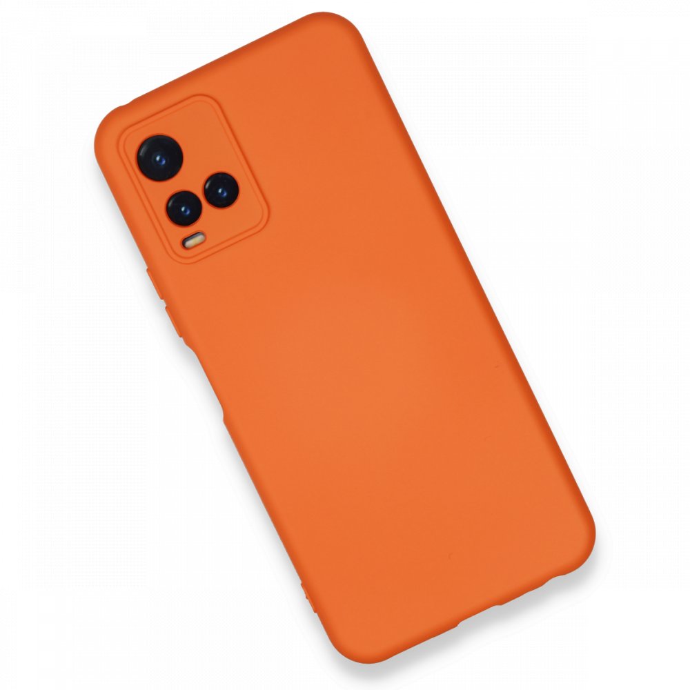 Vivo Y21 Kılıf Nano içi Kadife Silikon - Turuncu Vivo Y21 Kılıf Nano içi Kadife Silikon - Turuncu