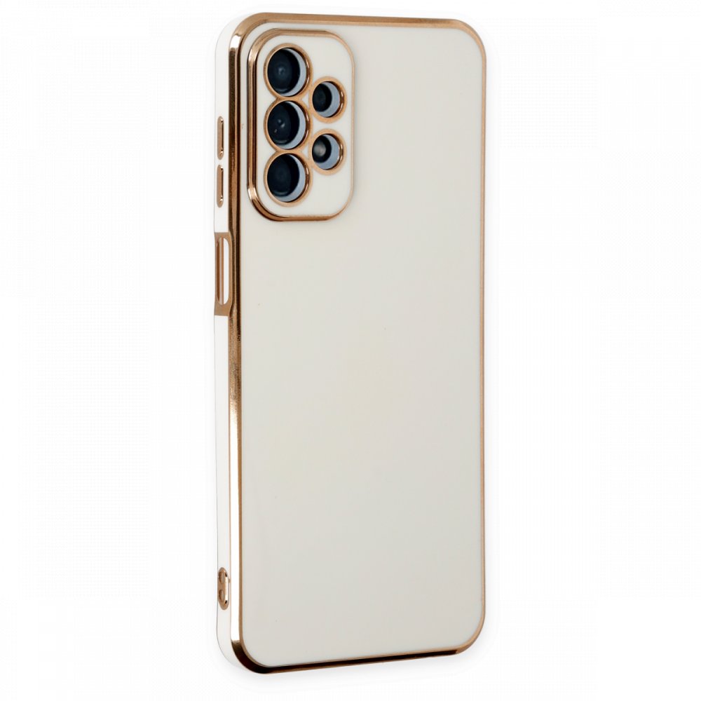  Samsung Galaxy A23 4G Kılıf Volet Silikon - Beyaz