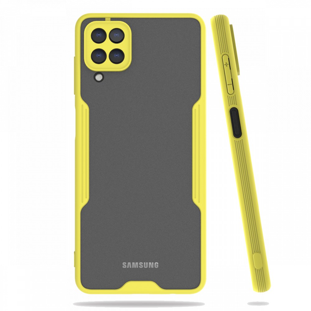  Samsung Galaxy M22 Kılıf Platin Silikon - Sarı