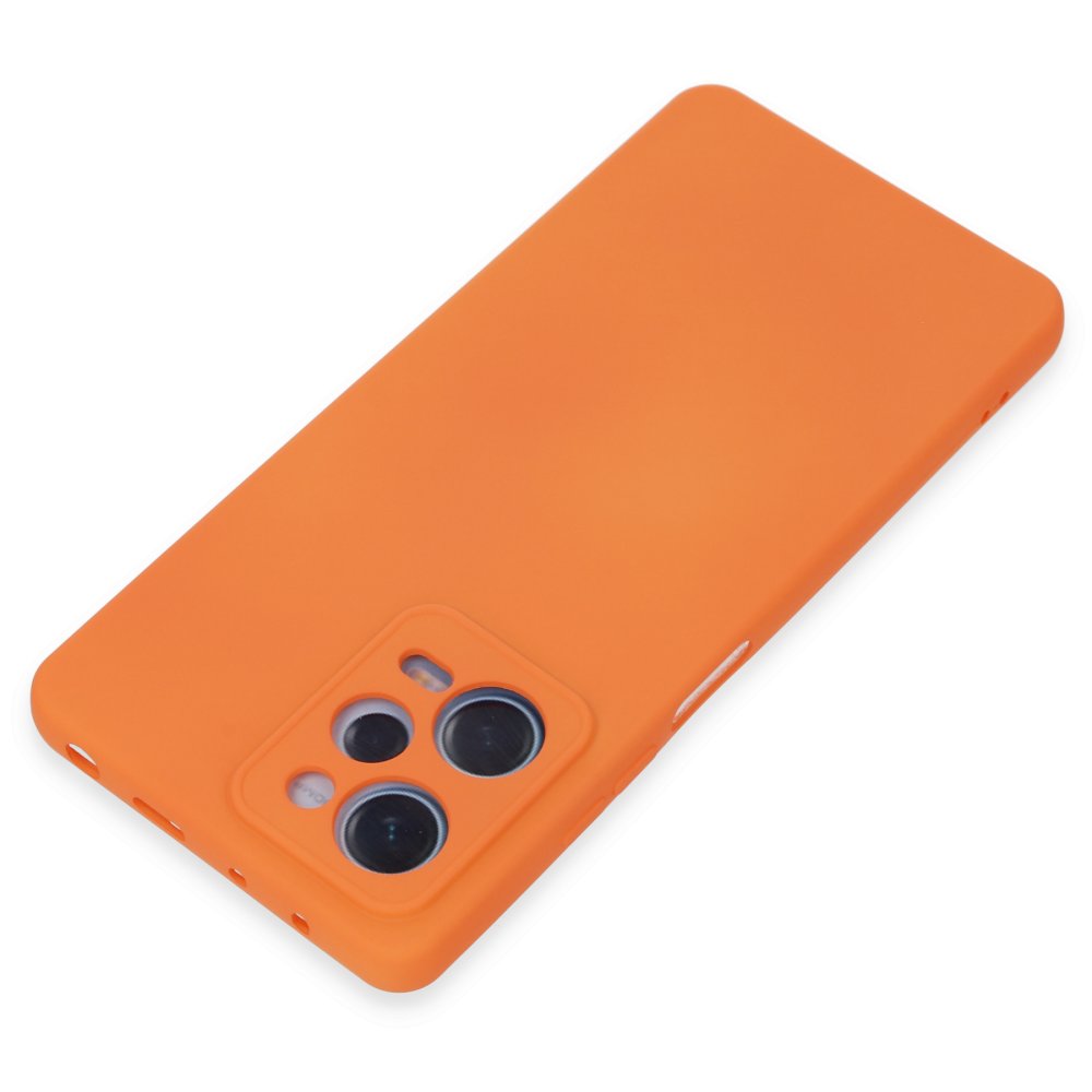Xiaomi Poco X5 5G Kılıf Nano içi Kadife Silikon - Turuncu Xiaomi Poco X5 5G Kılıf Nano içi Kadife Silikon - Turuncu