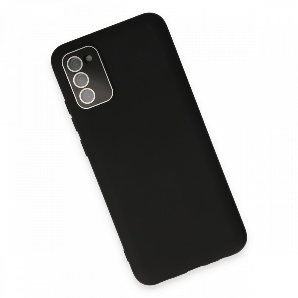 Samsung Galaxy A02S Kılıf Lansman Glass Kapak - Siyah