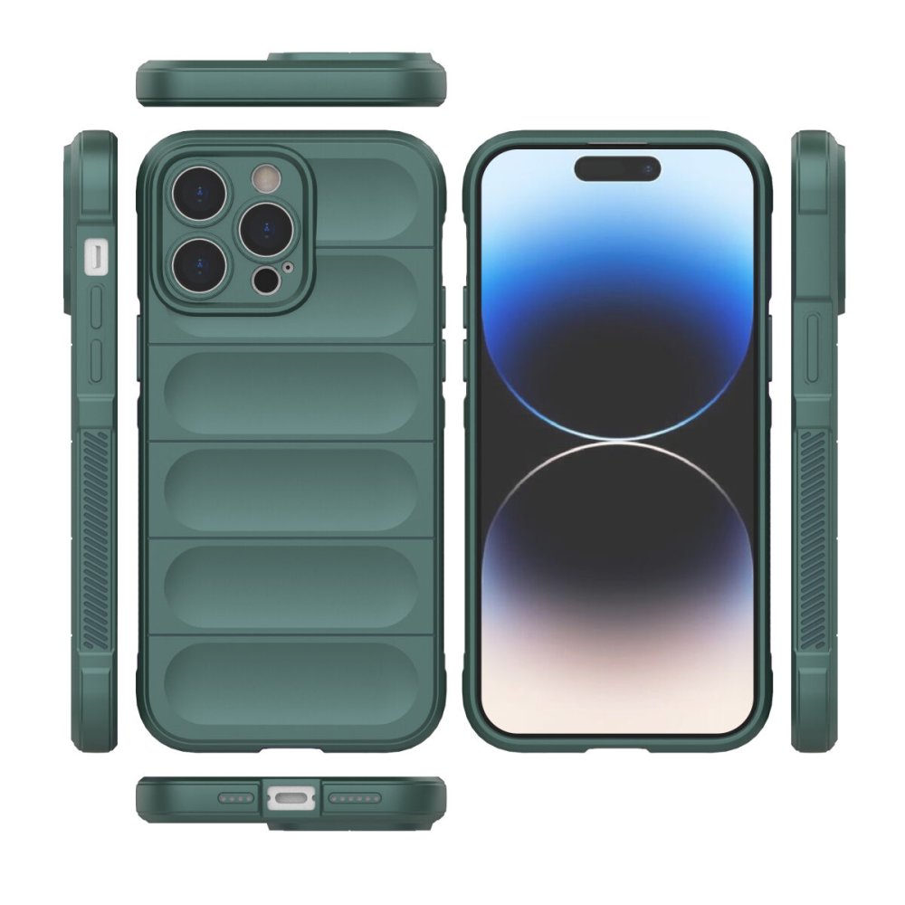  iPhone 14 Pro Max Kılıf Optimum Silikon - Koyu Yeşil