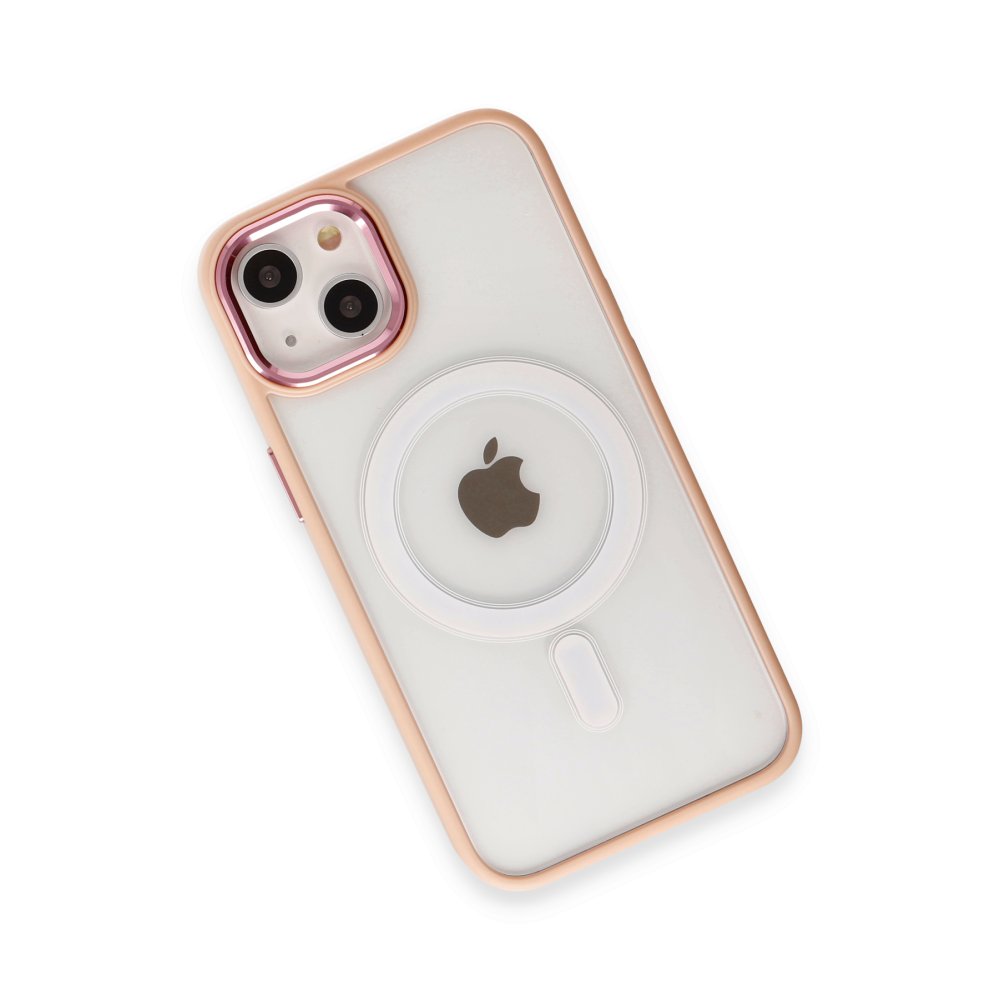  iPhone 15 Kılıf Room Magneticsafe Silikon - Pudra