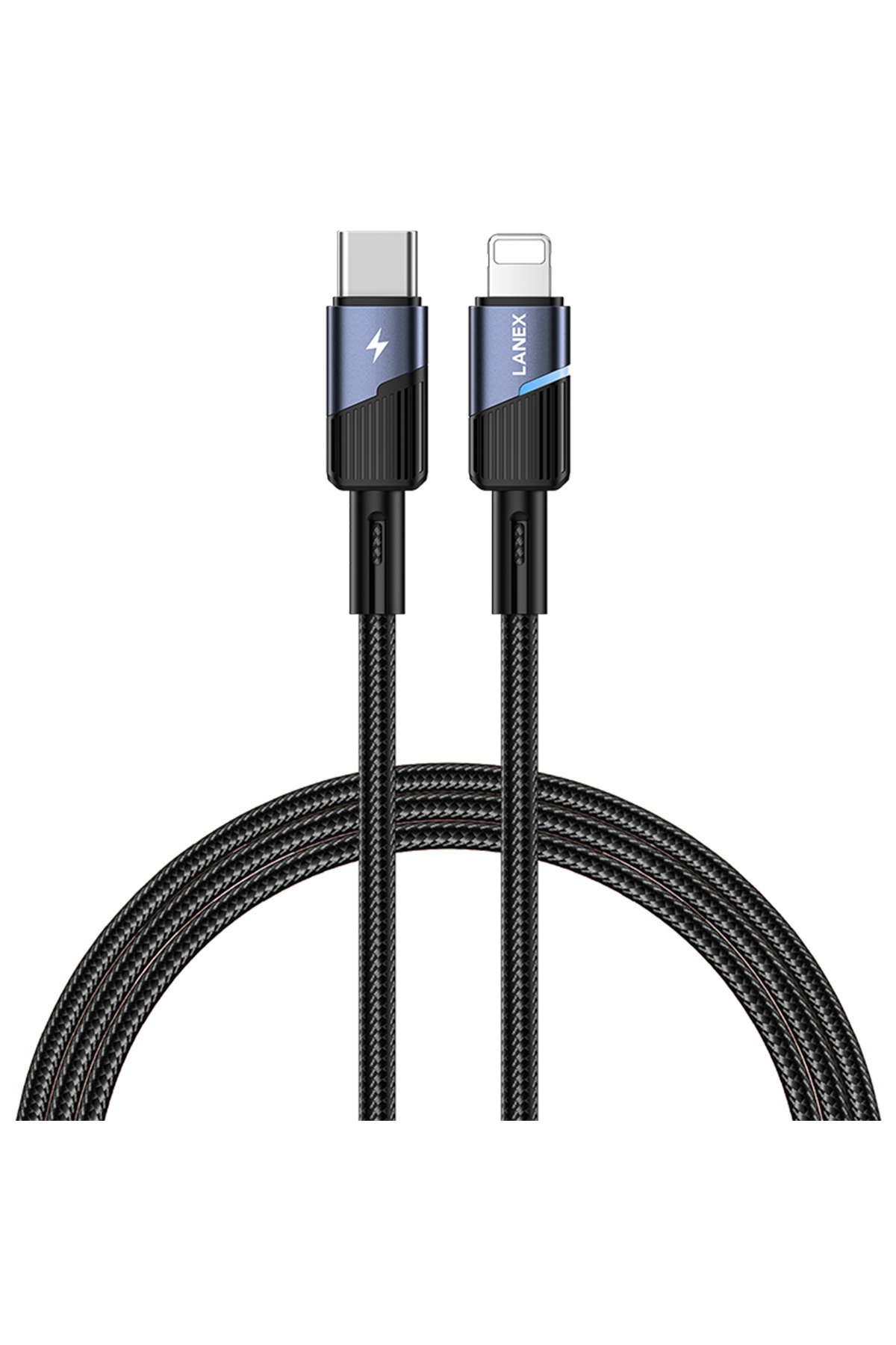 Lanex LS42CL 1M 30W Hasırlı Type-C to Lightning PD Hızlı Şarj Kablosu - Siyah Lanex LS42CL 1M 30W Hasırlı Type-C to Lightning PD Hızlı Şarj Kablosu - Siyah