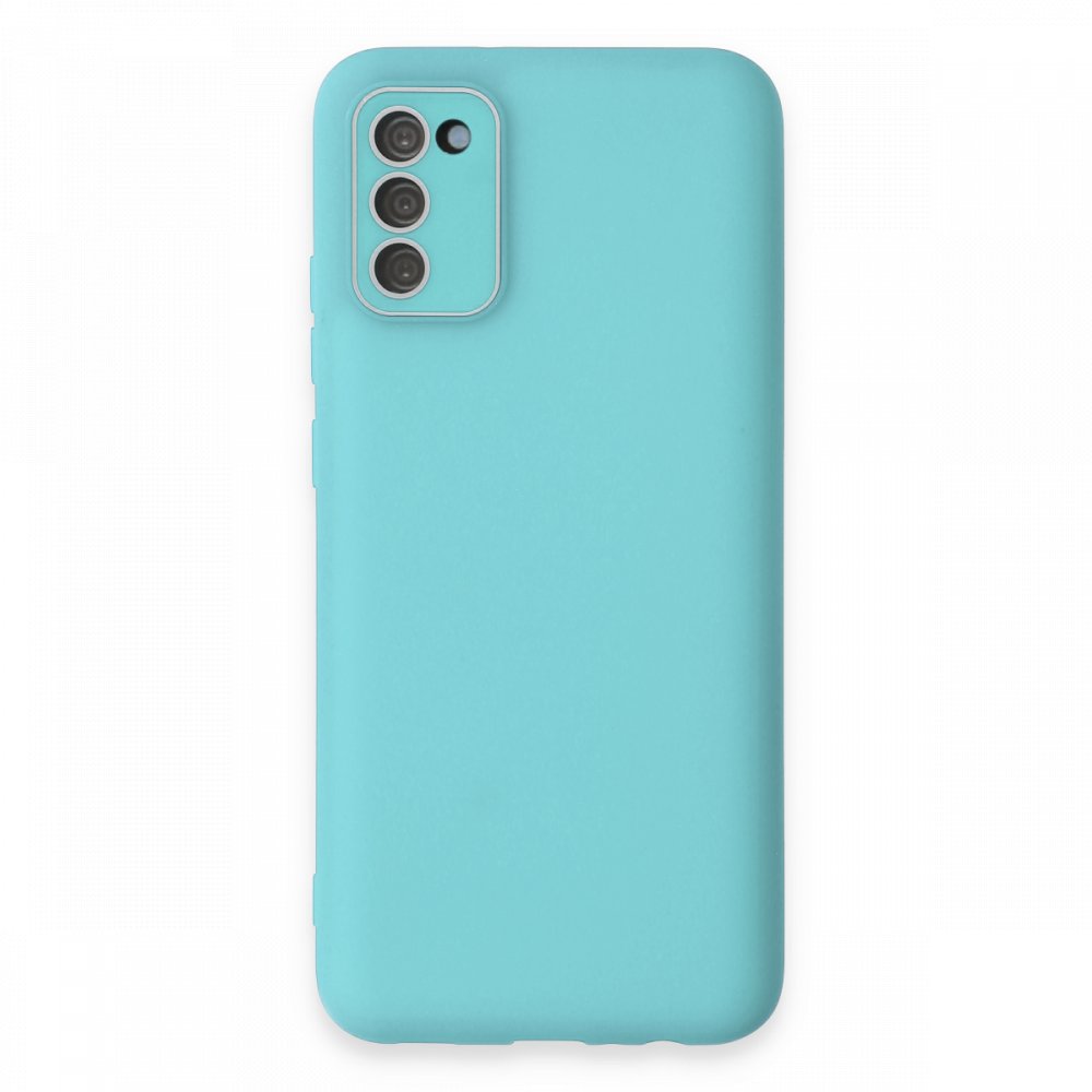  Samsung Galaxy A02S Kılıf Lansman Glass Kapak - Turkuaz