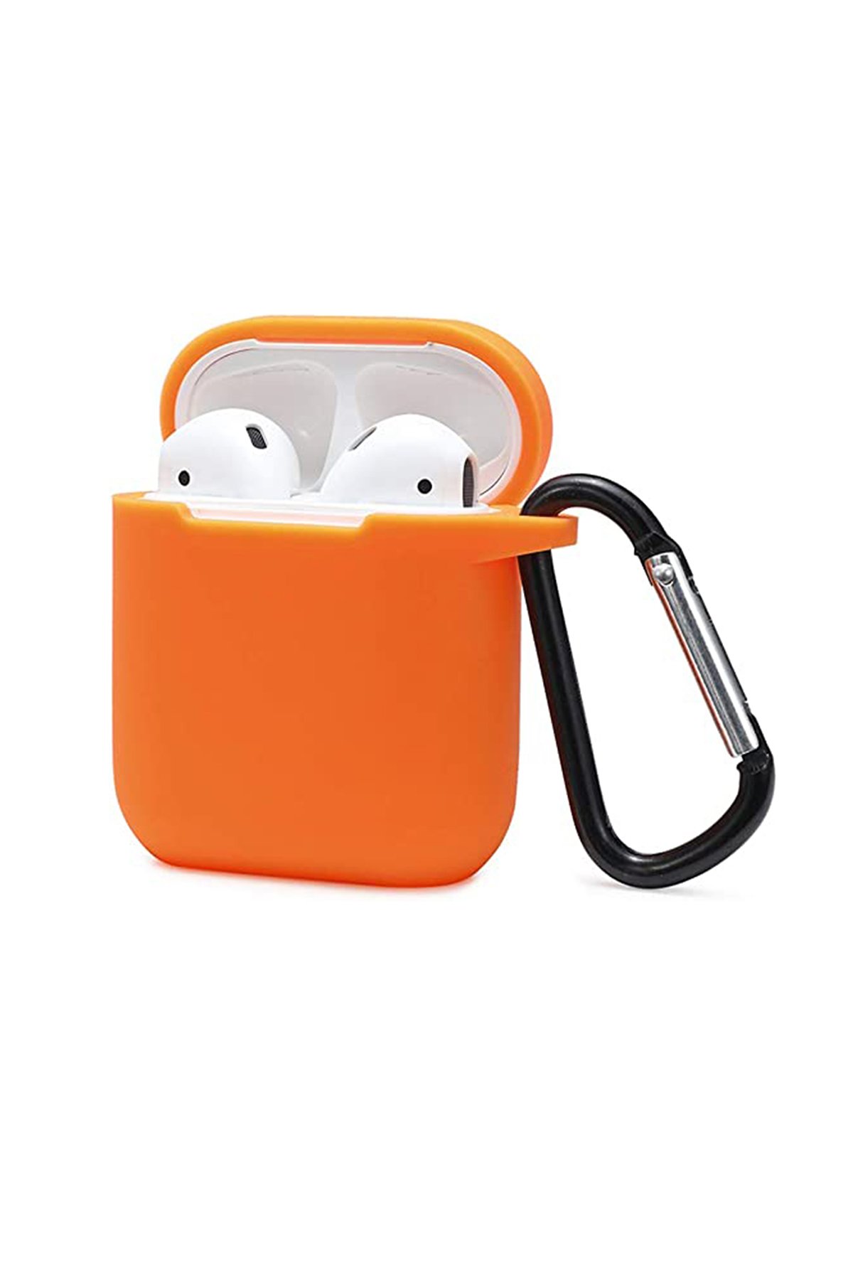 Airpods (1.nesil) Sert Silikon Kılıf - Turuncu Airpods (1.nesil) Sert Silikon Kılıf - Turuncu