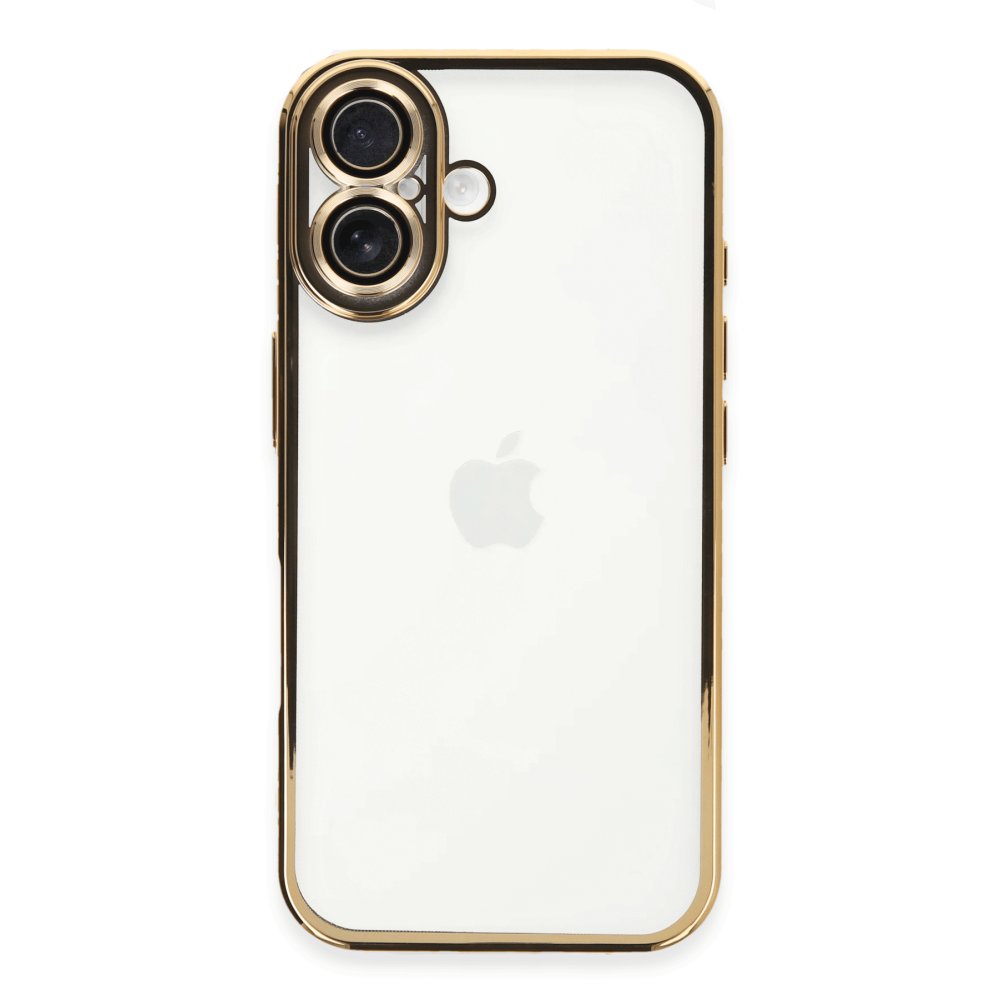  iPhone 16 Plus Kılıf Razer Lensli Silikon - Gold