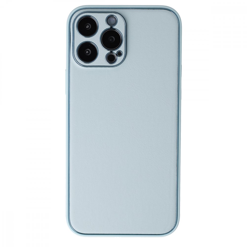  iPhone 13 Pro Max Kılıf Coco Deri Silikon Kapak - Turkuaz
