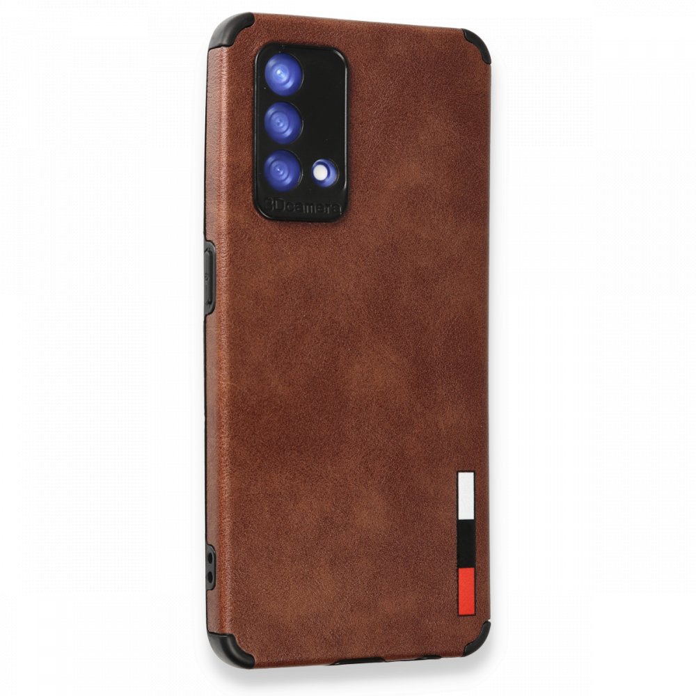  Oppo A74 4G Kılıf Loop Deri Silikon - Kahverengi