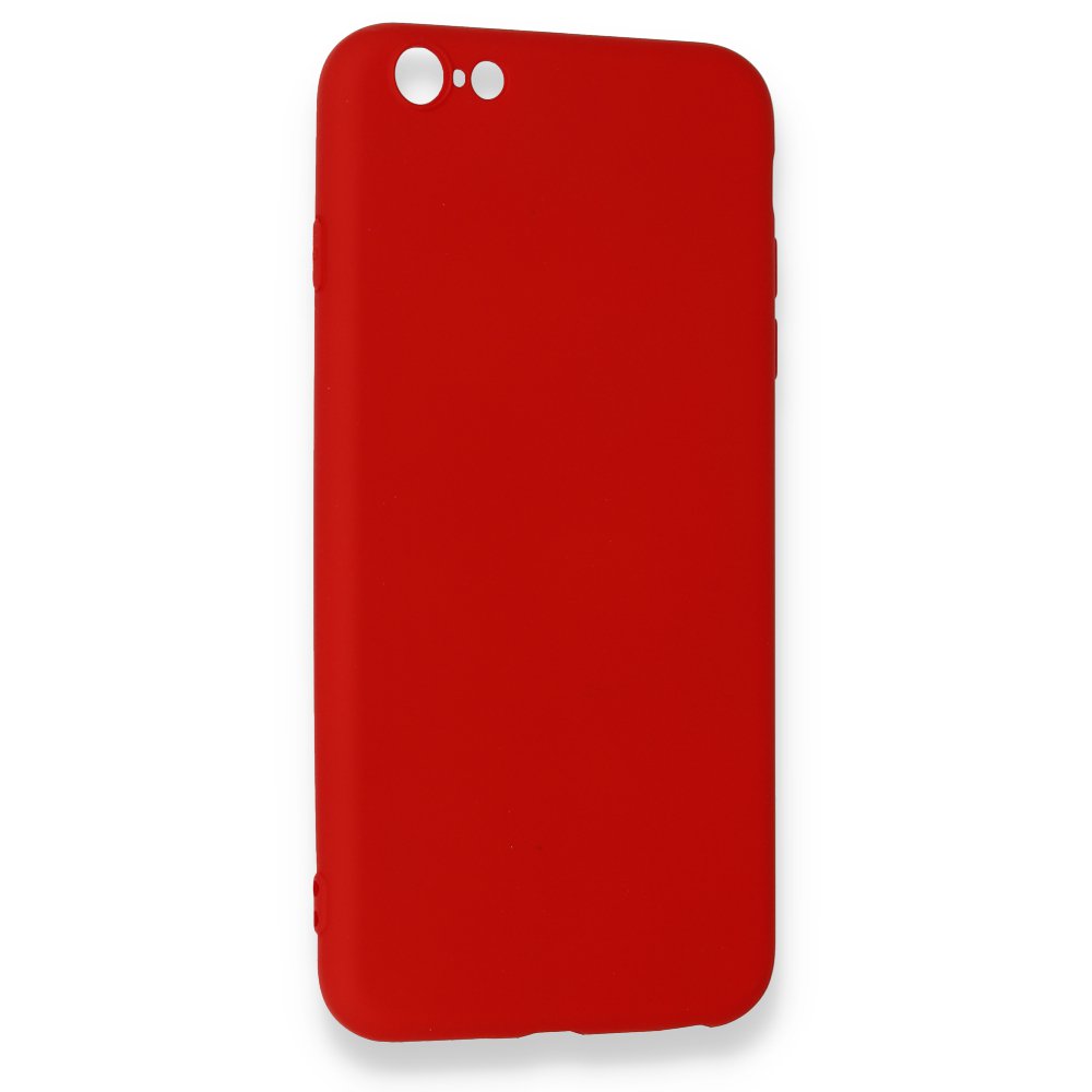 iPhone 6 Plus Kılıf Nano içi Kadife Silikon - Kırmızı iPhone 6 Plus Kılıf Nano içi Kadife Silikon - Kırmızı