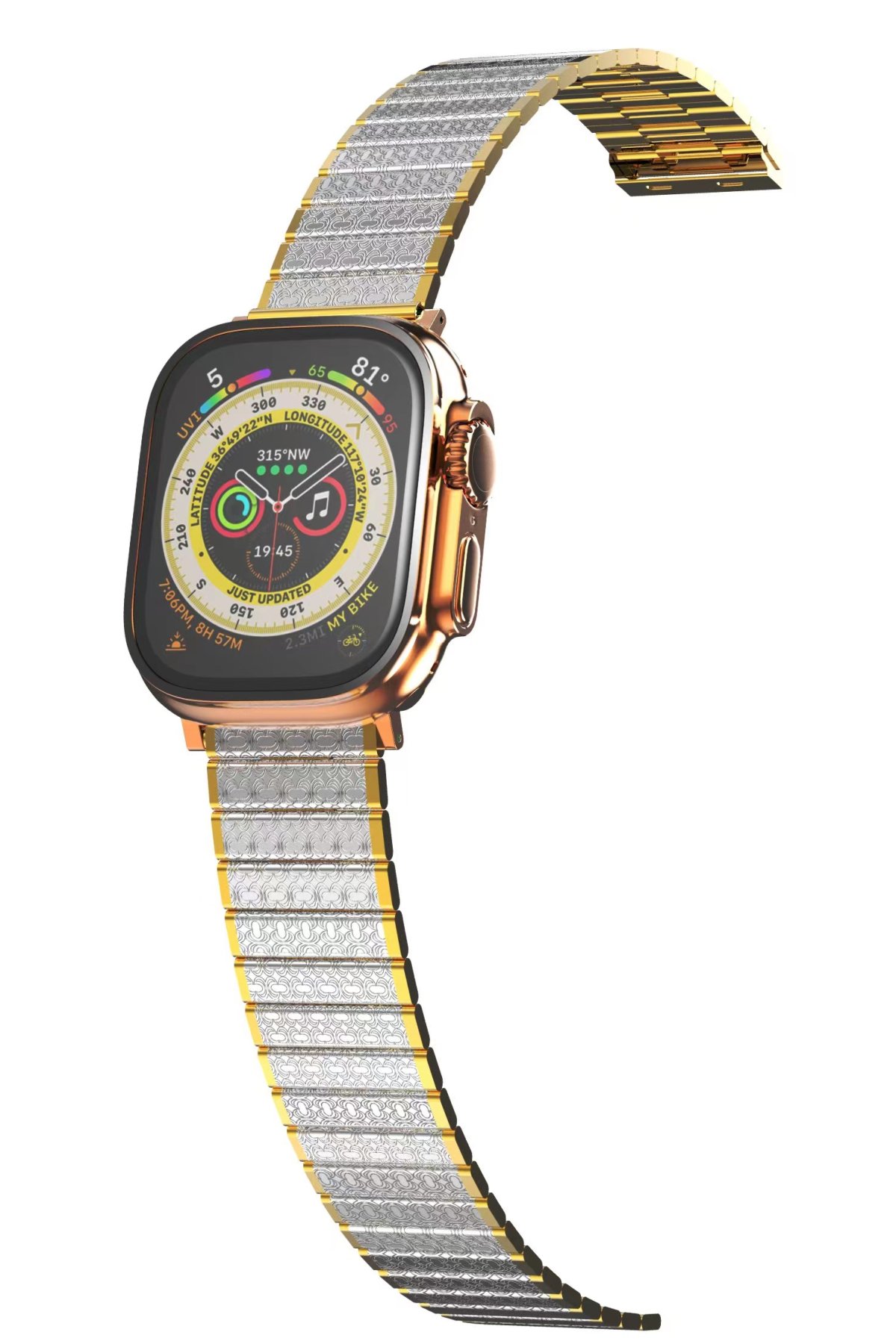  Apple Watch 38mm Made Metal Kordon - Gümüş-Gold