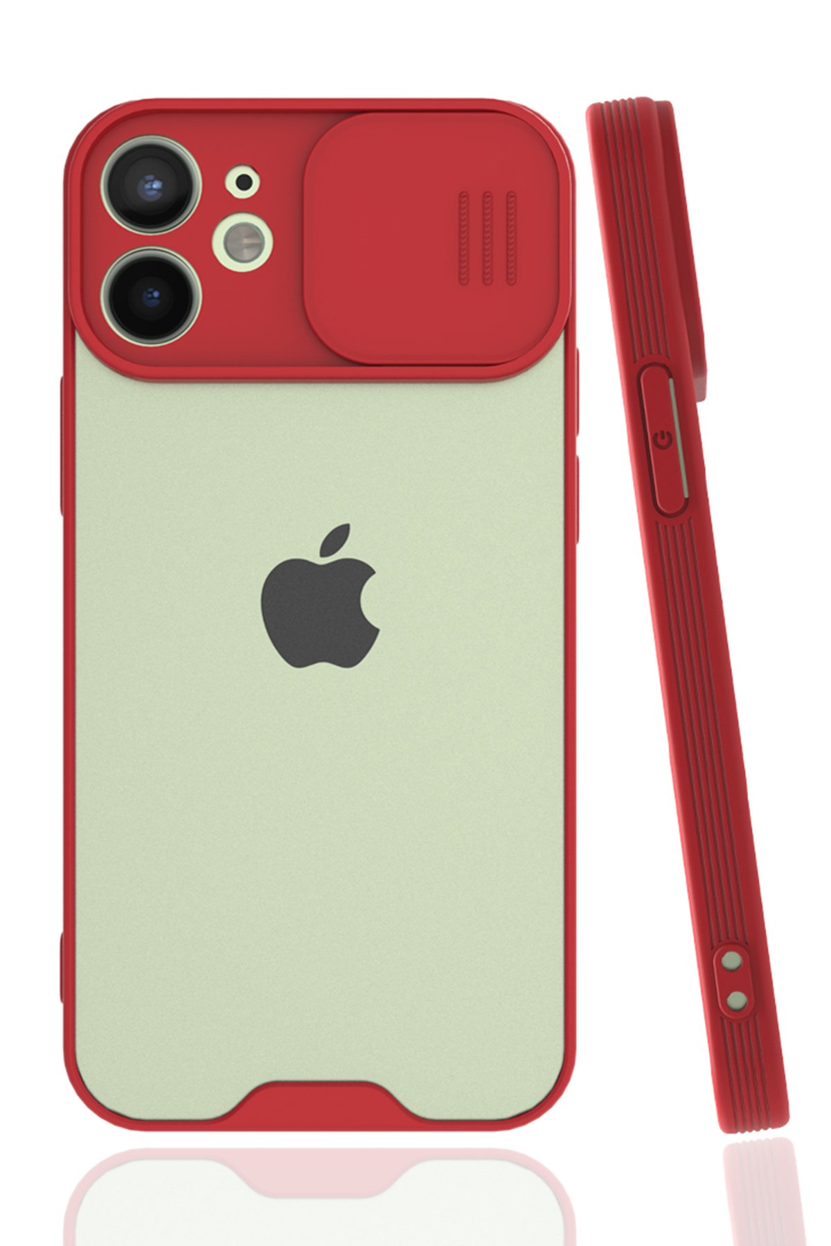 iPhone 12 Mini Kılıf Platin Kamera Koruma Silikon - Kırmızı iPhone 12 Mini Kılıf Platin Kamera Koruma Silikon - Kırmızı