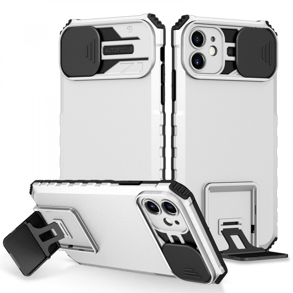 iPhone 11 Kılıf Walker Standlı Kapak - Beyaz iPhone 11 Kılıf Walker Standlı Kapak - Beyaz