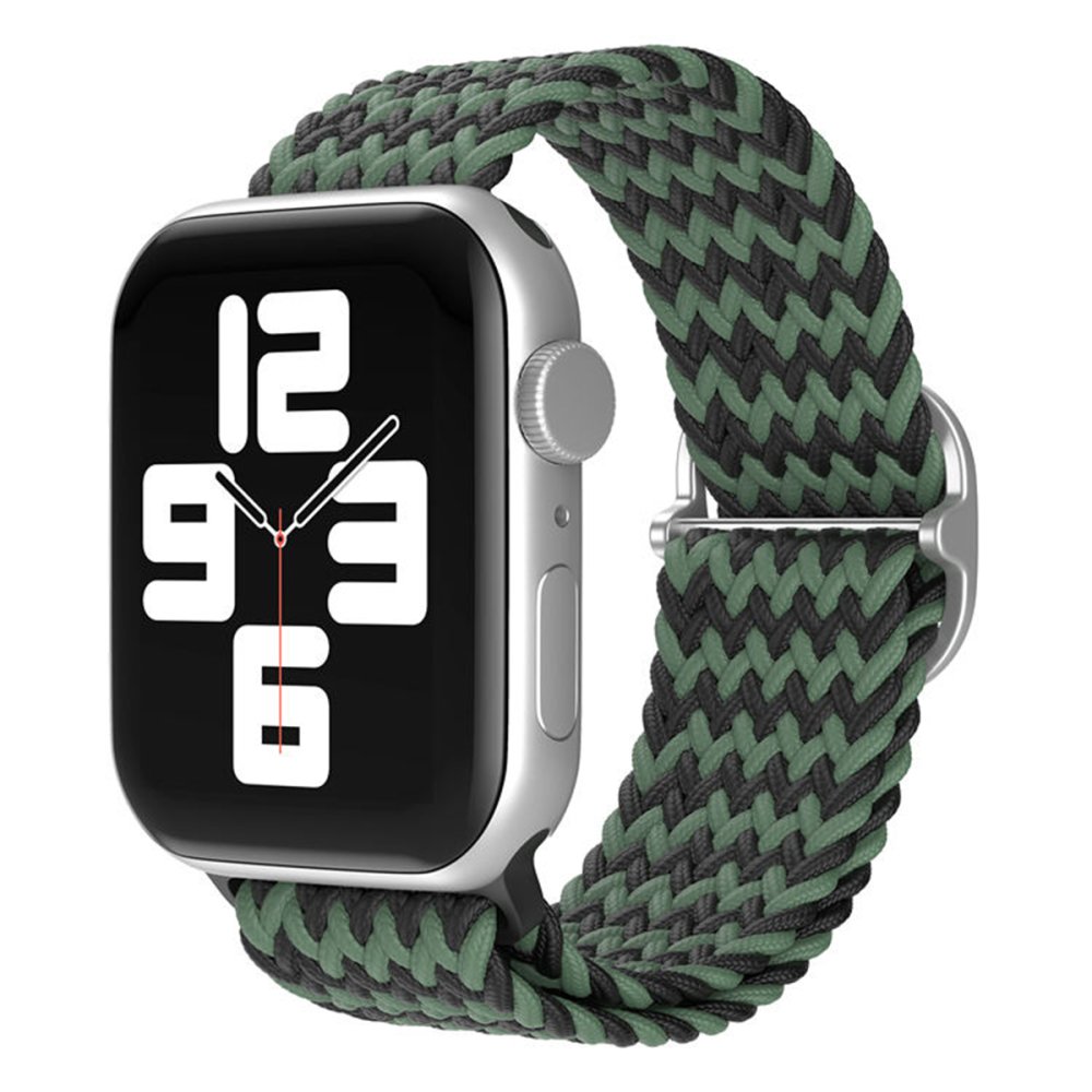  Apple Watch 40mm Star Kordon - Zigzag Yeşil-Siyah
