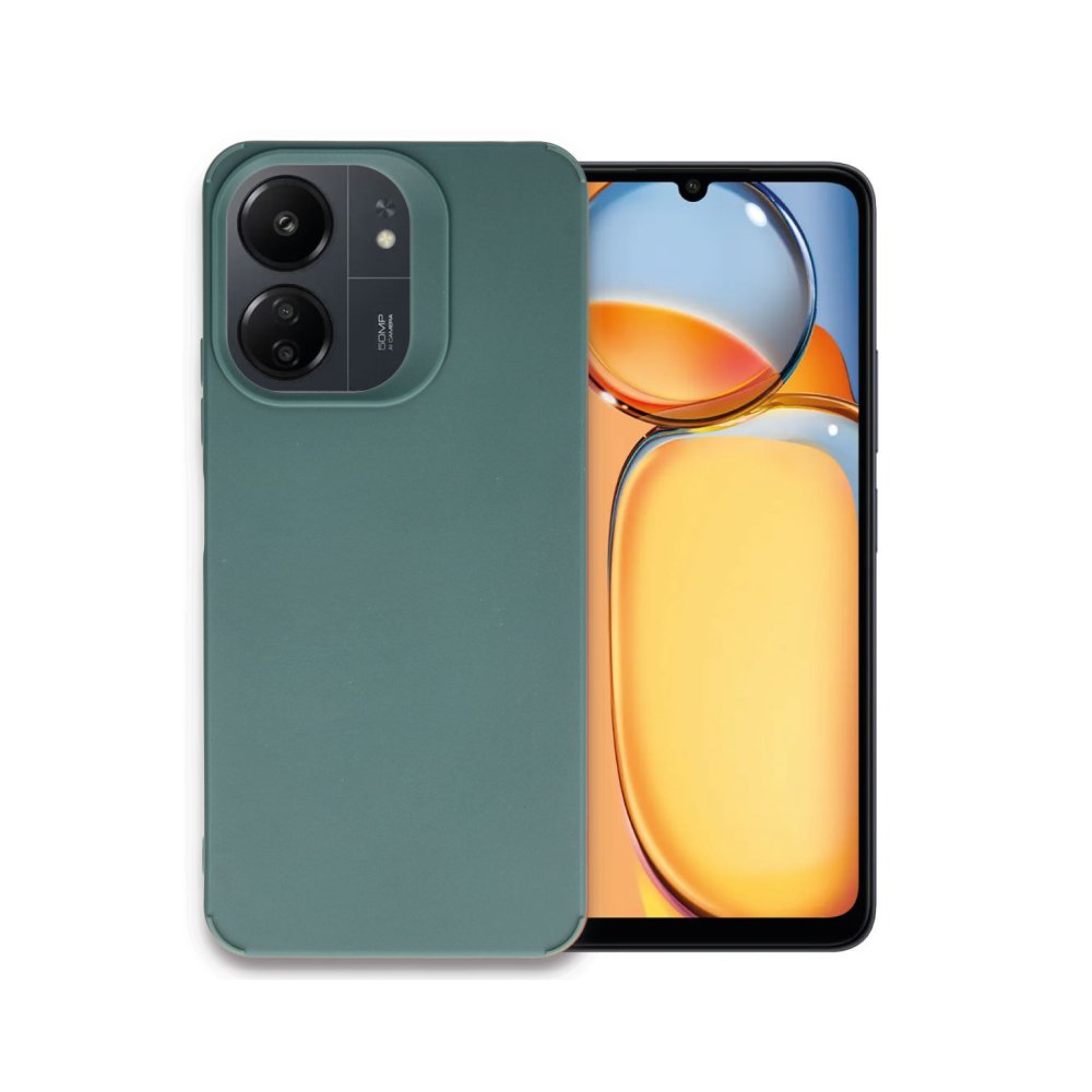  Xiaomi Poco C65 Kılıf Petro Silikon - Koyu Yeşil