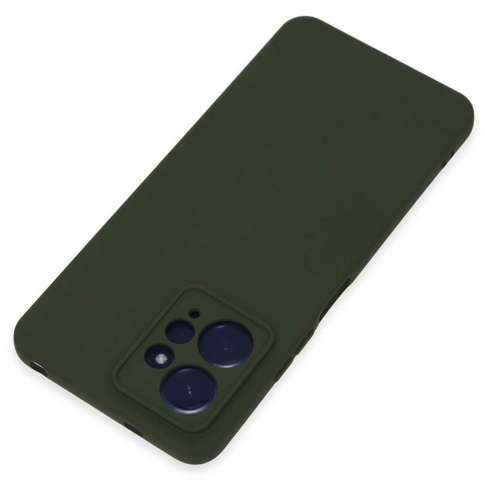 Redmi Note 12 4G Kılıf Nano içi Kadife Silikon - Koyu Yeşil