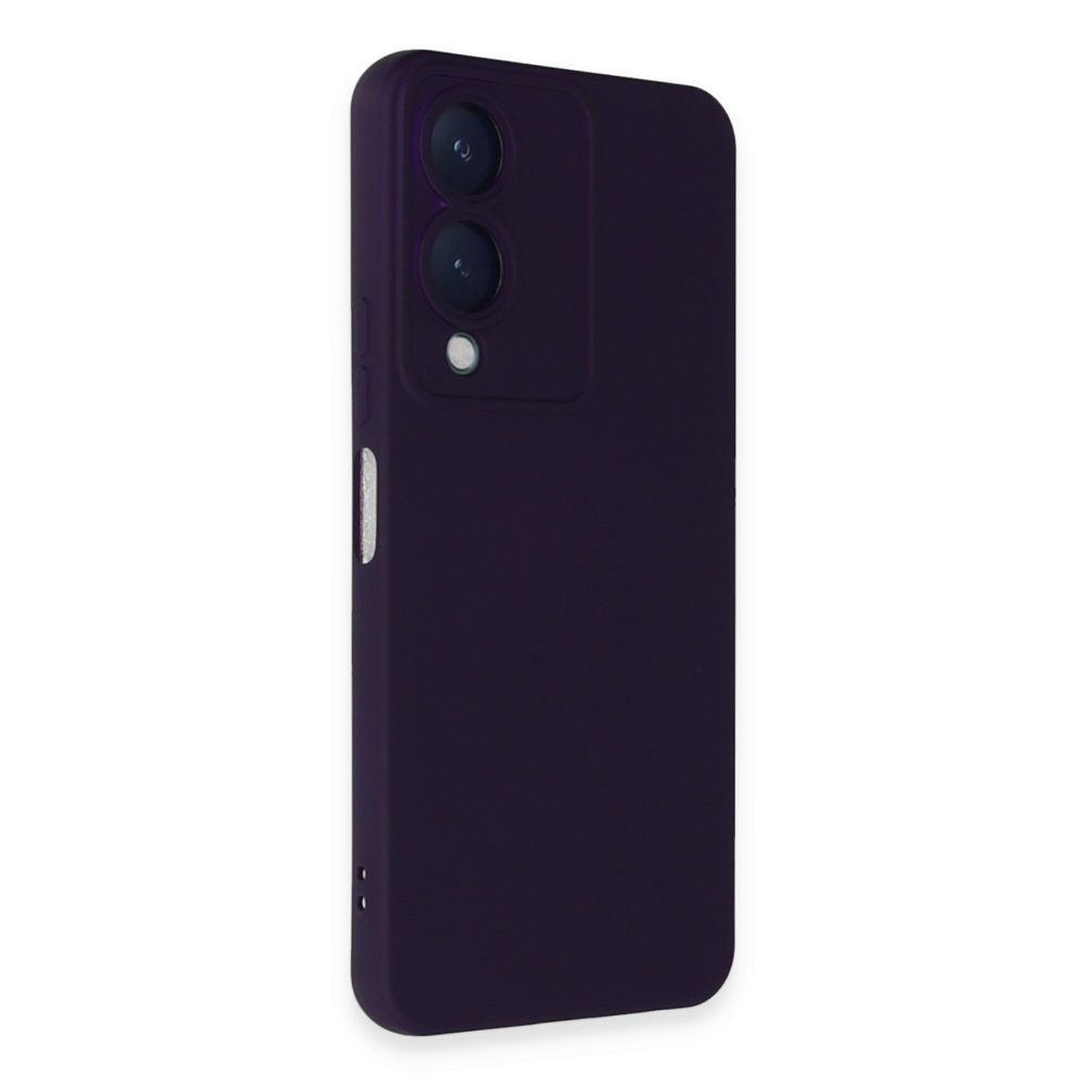 Vivo Y17S Kılıf Nano içi Kadife Silikon - Mor Vivo Y17S Kılıf Nano içi Kadife Silikon - Mor