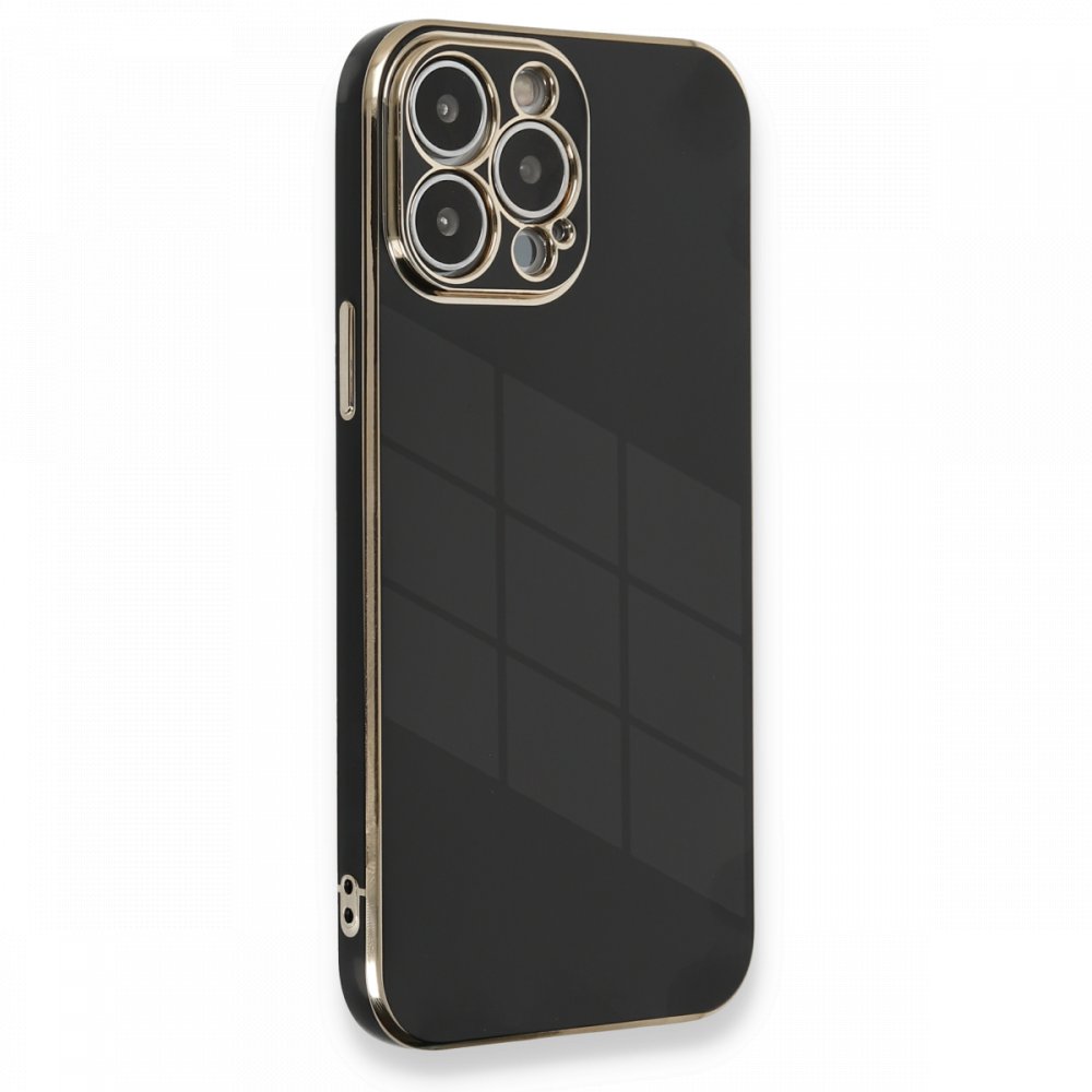  iPhone 13 Pro Max Kılıf Volet Silikon - Siyah