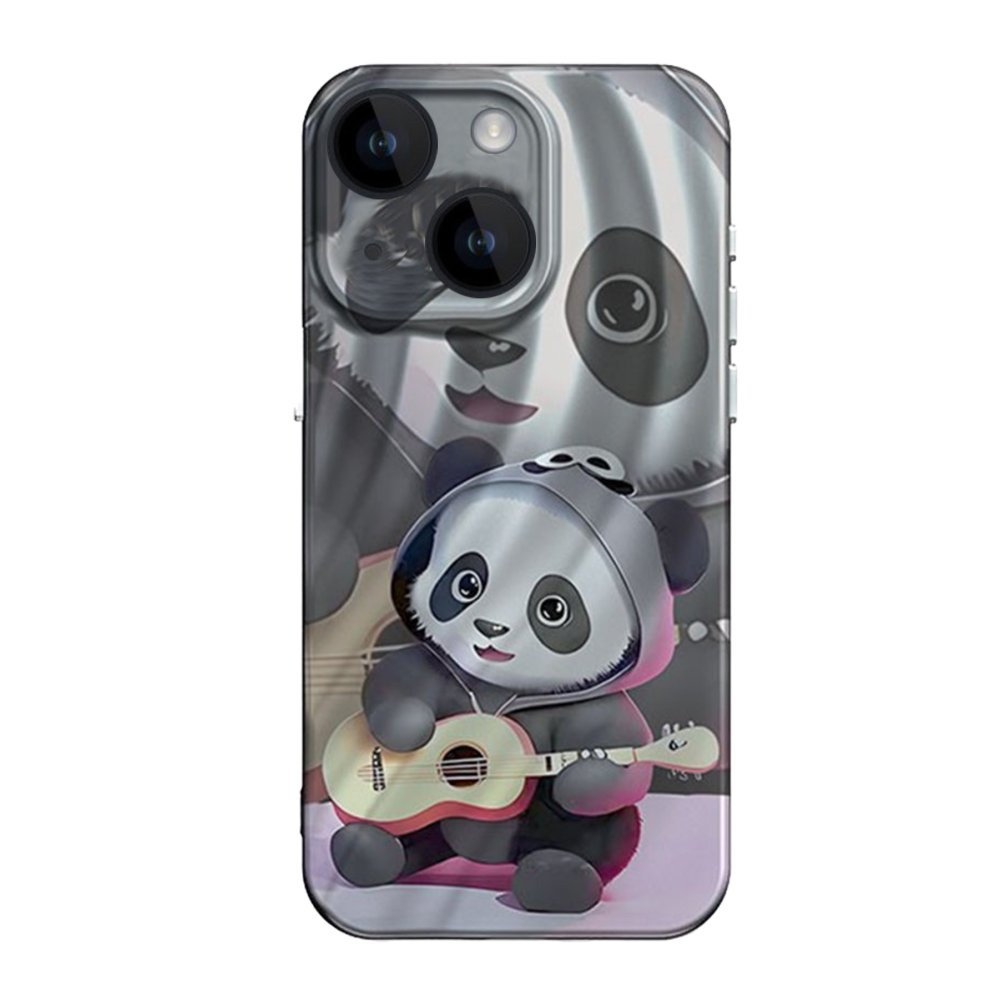  iPhone 15 Kılıf Crew Desenli Kapak - Panda