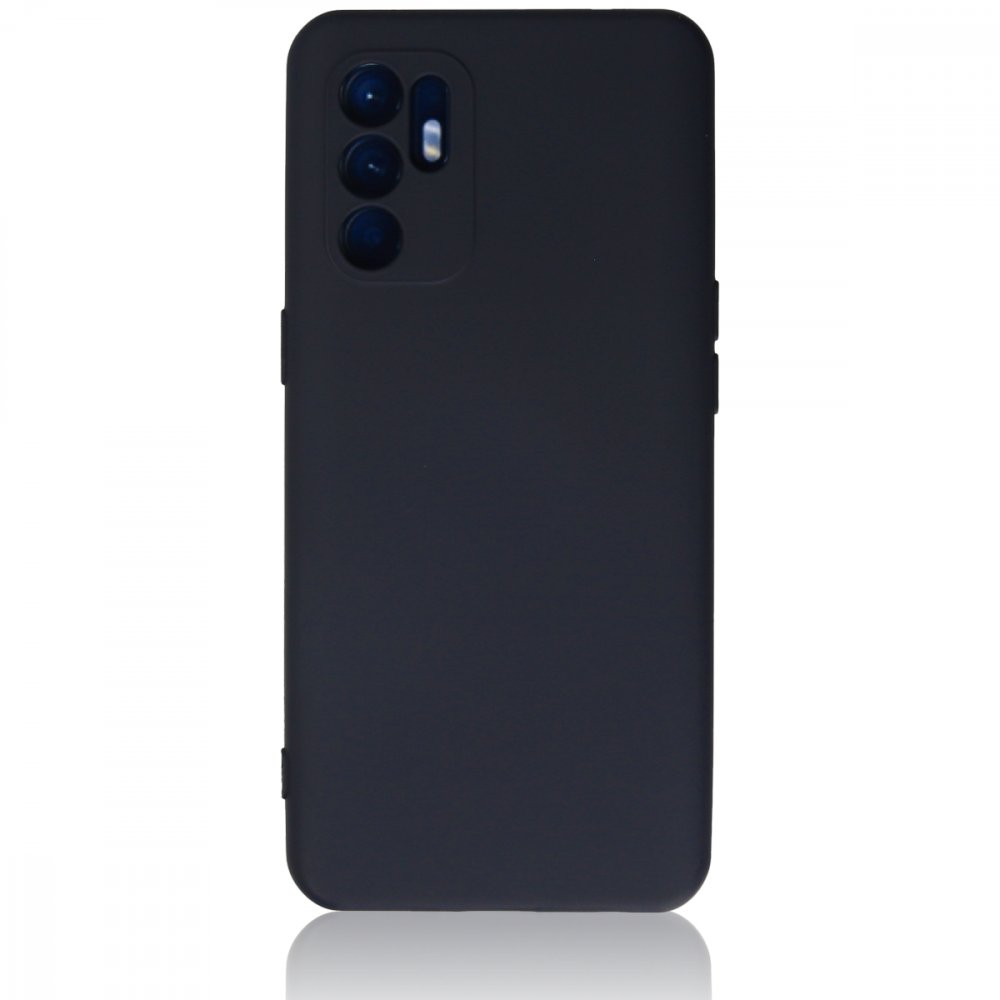  Oppo Reno 6 Kılıf Nano içi Kadife Silikon - Lacivert