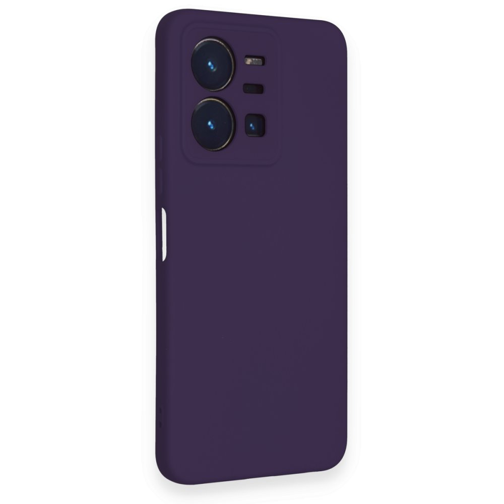 Vivo Y35 Kılıf Nano içi Kadife Silikon - Mor Vivo Y35 Kılıf Nano içi Kadife Silikon - Mor