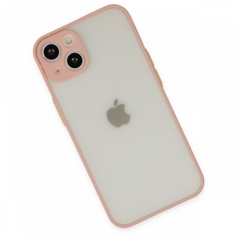 iPhone 14 Plus Kılıf Montreal Silikon Kapak - Pembe  iPhone 14 Plus Kılıf Montreal Silikon Kapak - Pembe