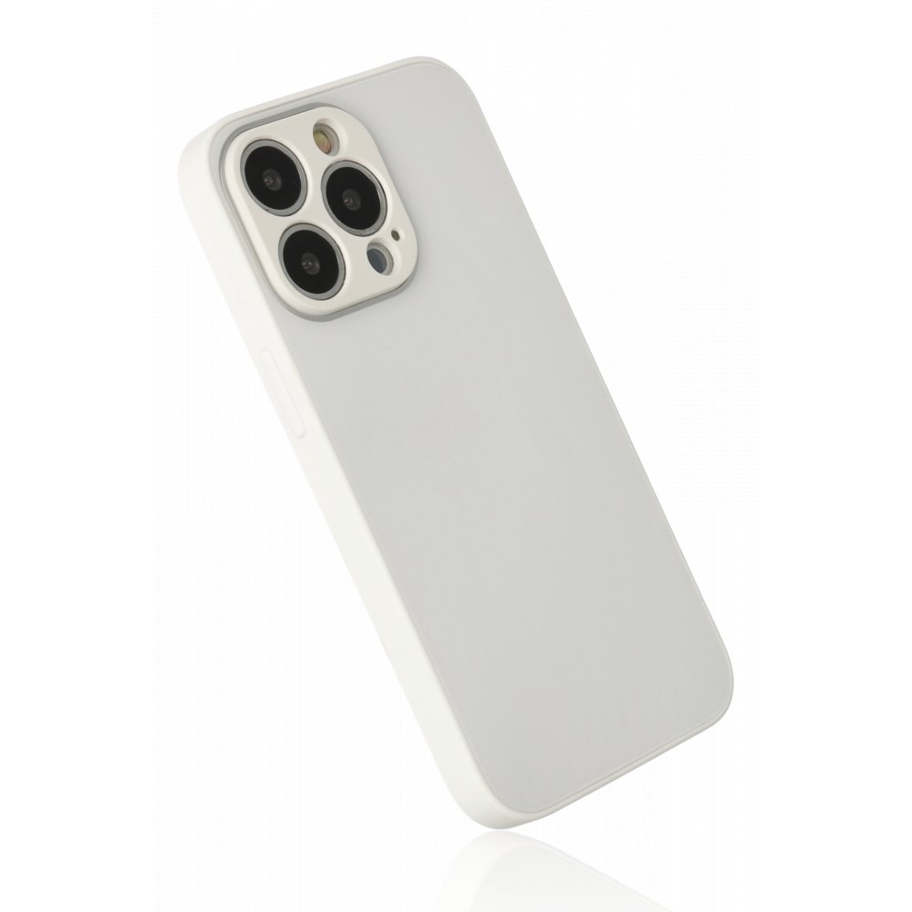  iPhone 13 Pro Kılıf Glass Kapak - Beyaz