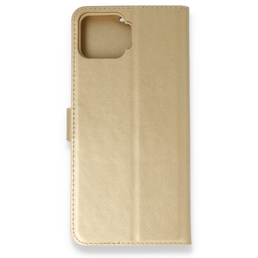  Oppo A73 Kılıf Trend S Plus Kapaklı Kılıf - Gold