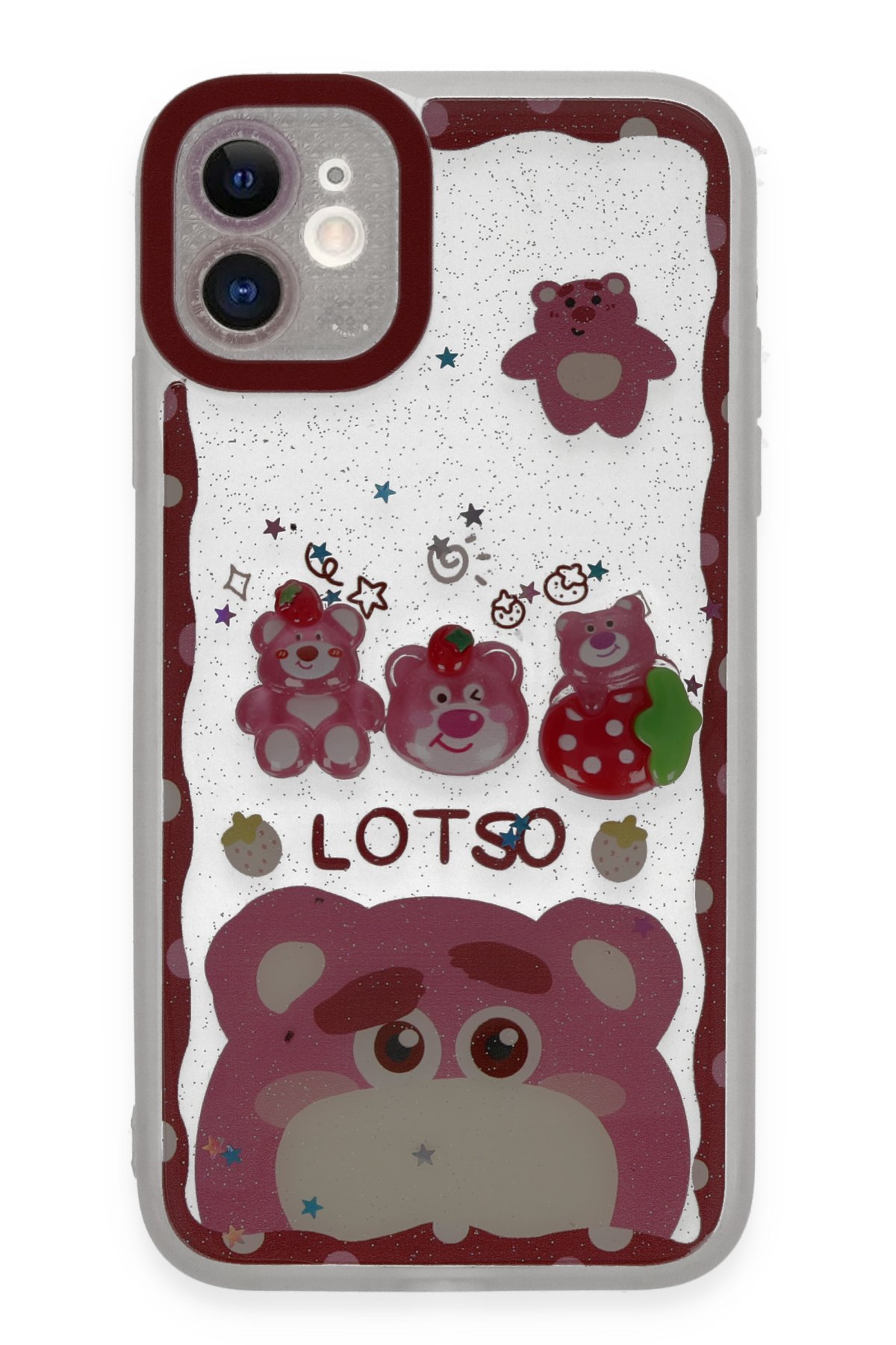  iPhone 11 Kılıf Sweet Desenli Silikon Kapak - Pembe