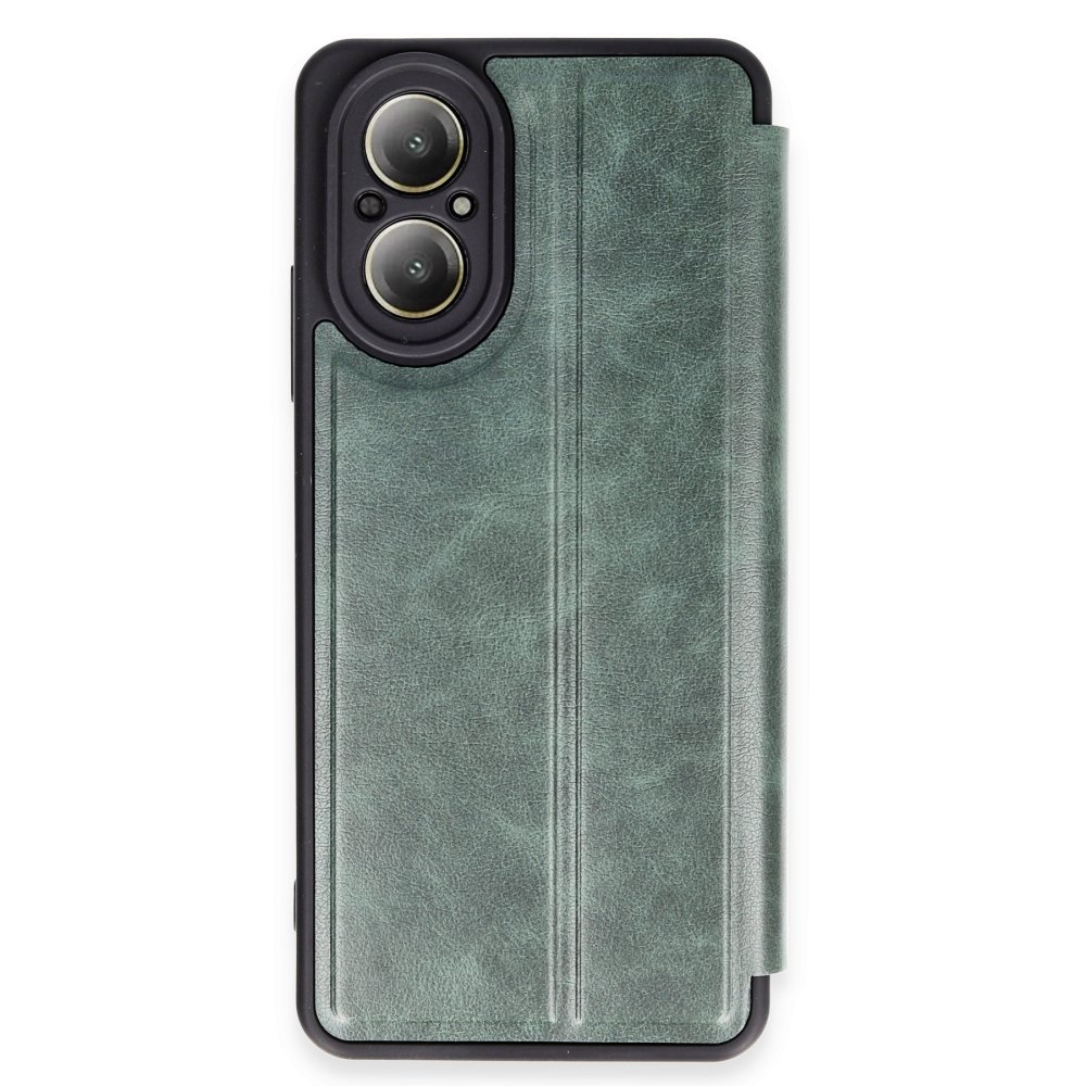 Realme 12 Lite Kılıf Flip Cover - Koyu Yeşil  Realme 12 Lite Kılıf Flip Cover - Koyu Yeşil