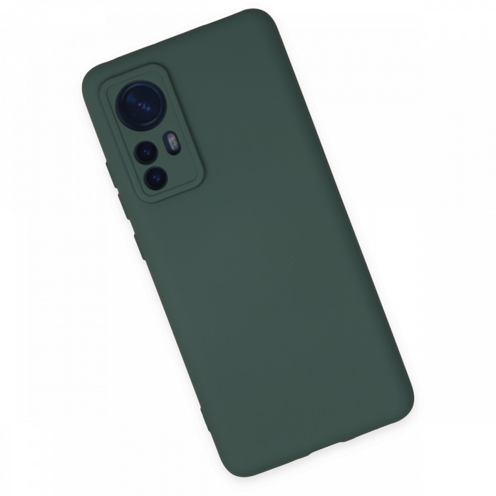 Xiaomi Mi 12 Kılıf Nano içi Kadife Silikon - Koyu Yeşil