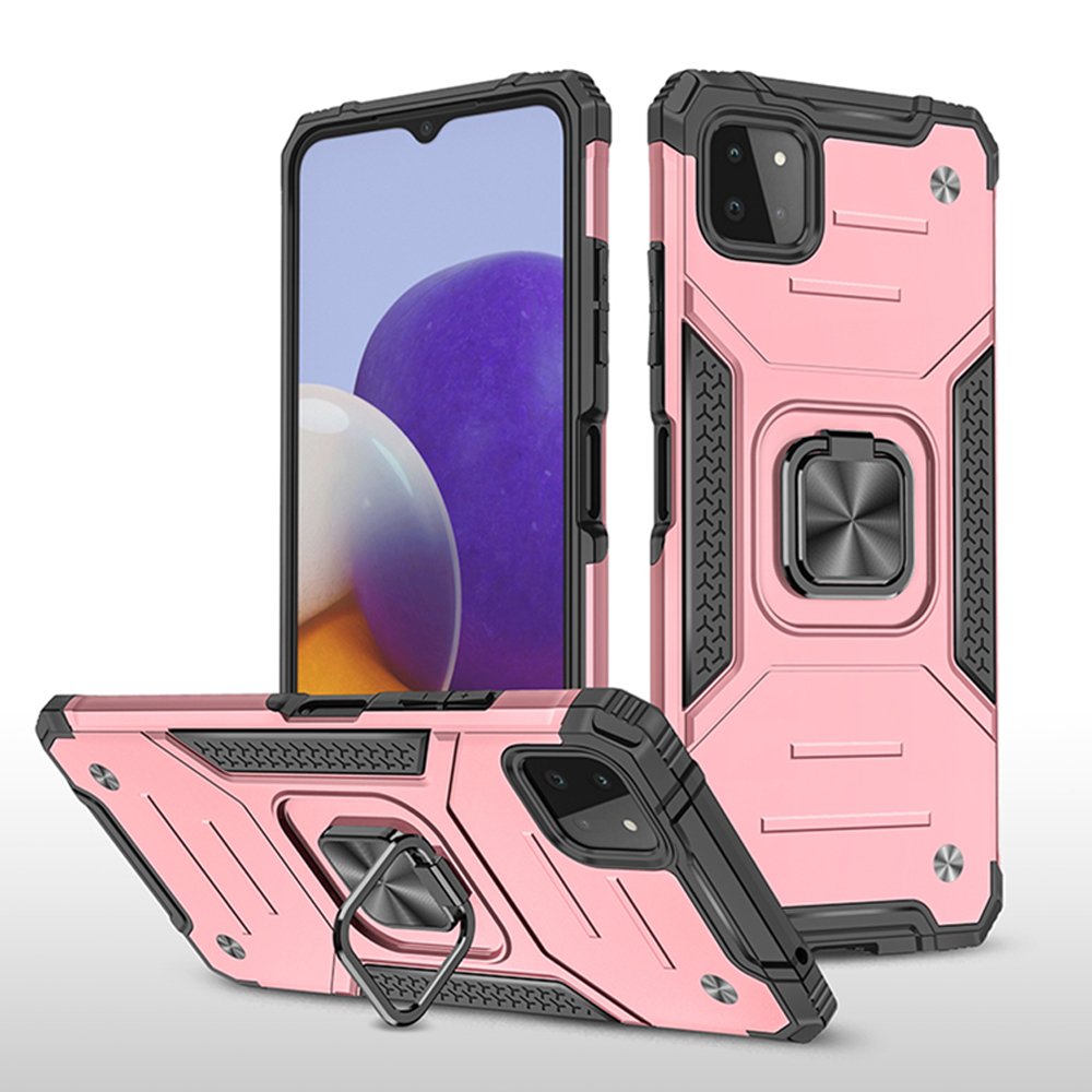  Samsung Galaxy M32 Kılıf Zegna Yüzüklü Silikon Kapak - Rose