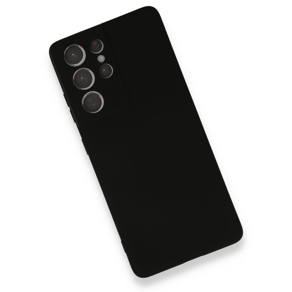  Samsung Galaxy S21 Ultra Kılıf Nano içi Kadife Silikon - Siyah