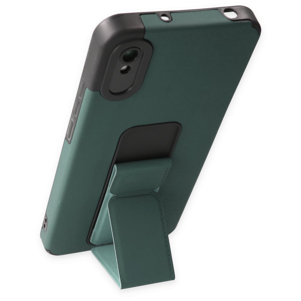Redmi 9A Kılıf Mega Standlı Silikon - Yeşil Redmi 9A Kılıf Mega Standlı Silikon - Yeşil