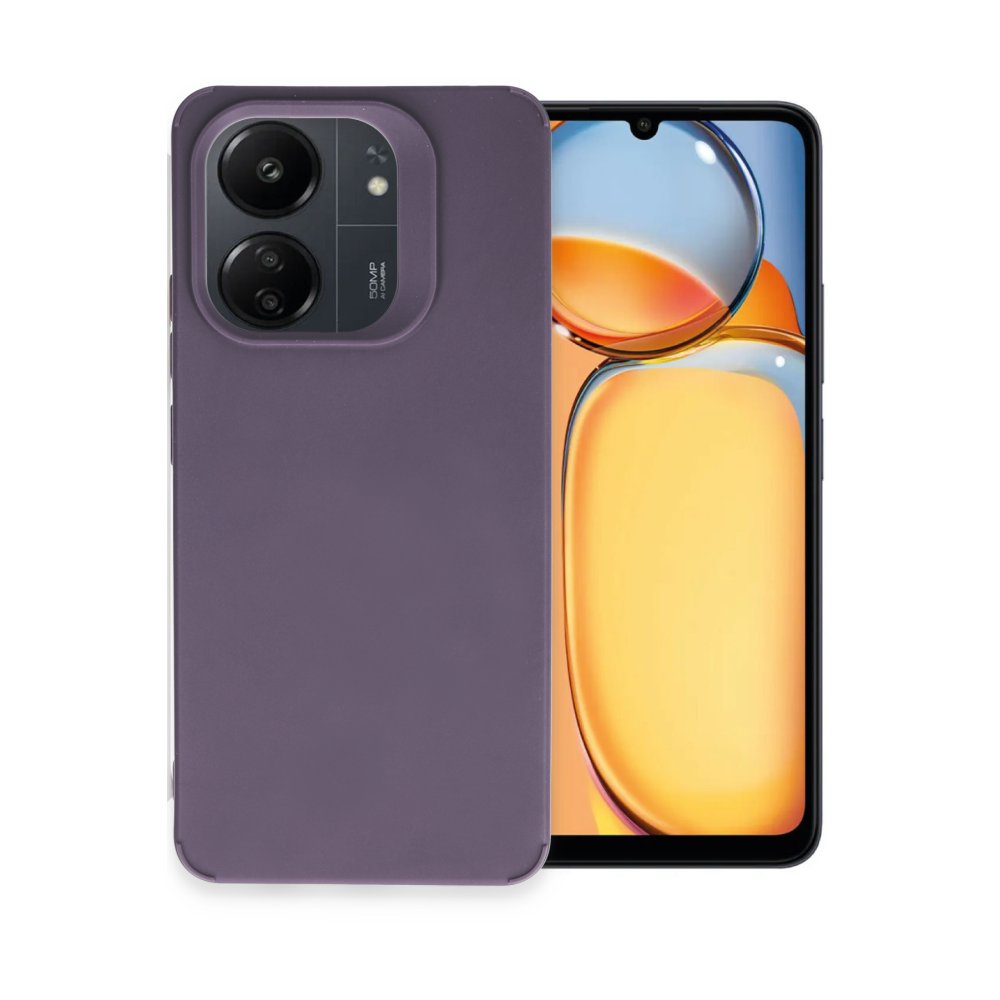  Xiaomi Poco C65 Kılıf Petro Silikon - Mürdüm