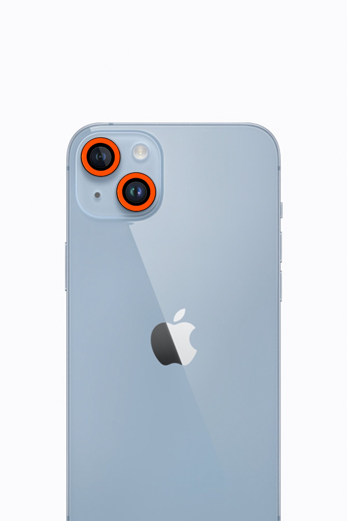  iPhone 13 Mini Neon Fosforlu Kamera Lens - Turuncu