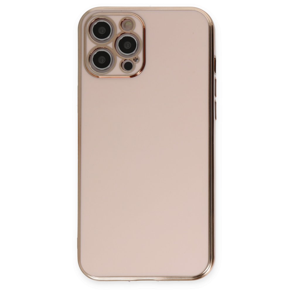  iPhone 12 Pro Max Kılıf Volet Silikon - Pembe