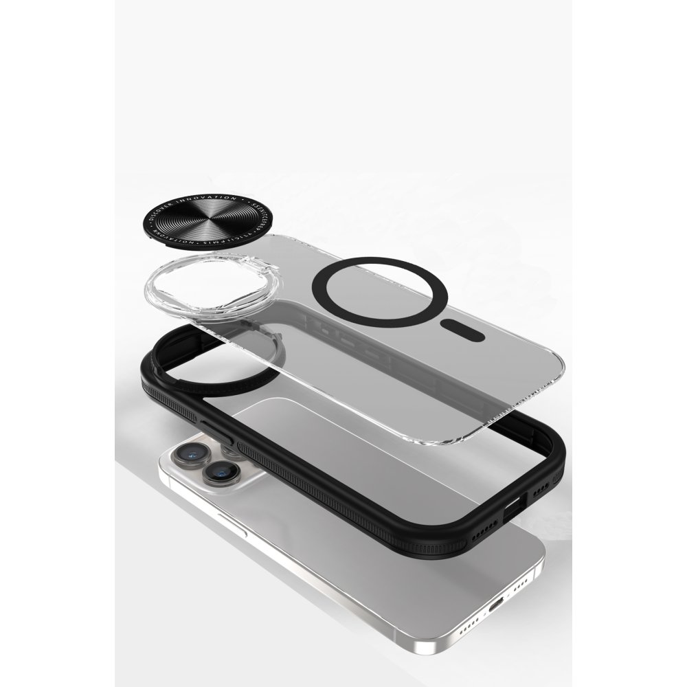 iPhone 14 Kılıf Teleskop Lens Magsafe Silikon Kapak - Koyu Yeşil