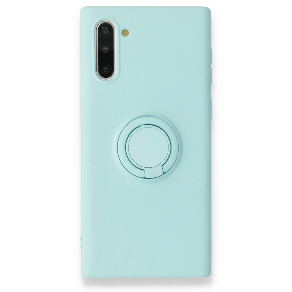  Samsung Galaxy Note 10 Kılıf Viktor Yüzüklü Silikon - Turkuaz