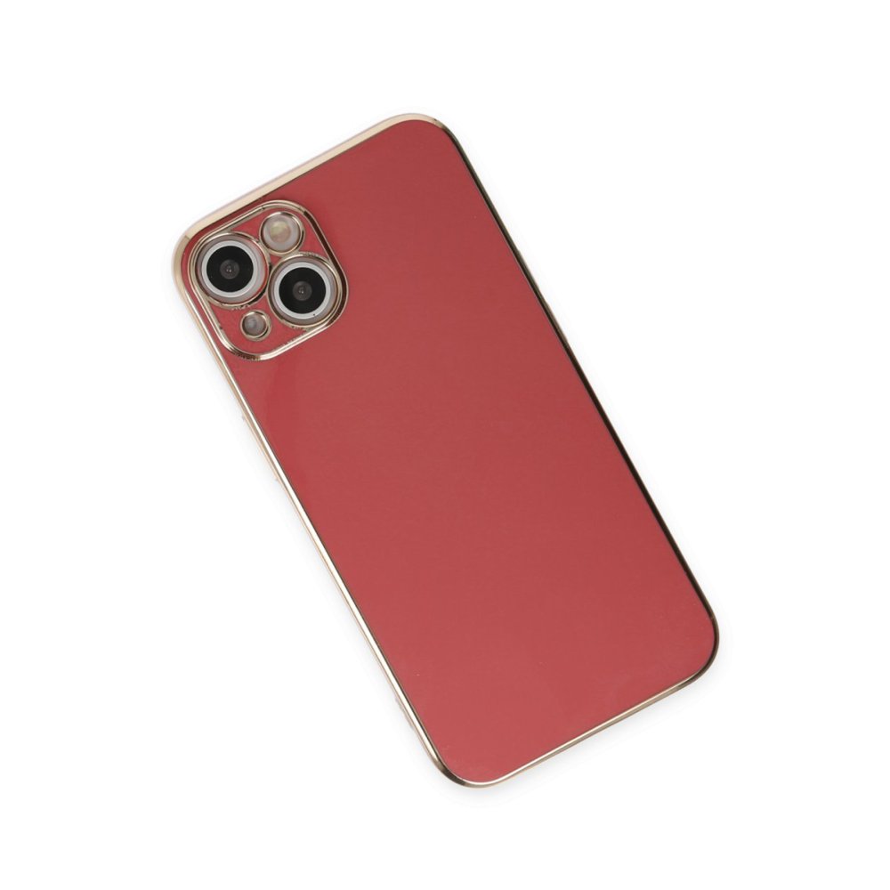  iPhone 15 Kılıf Volet Silikon - Kırmızı