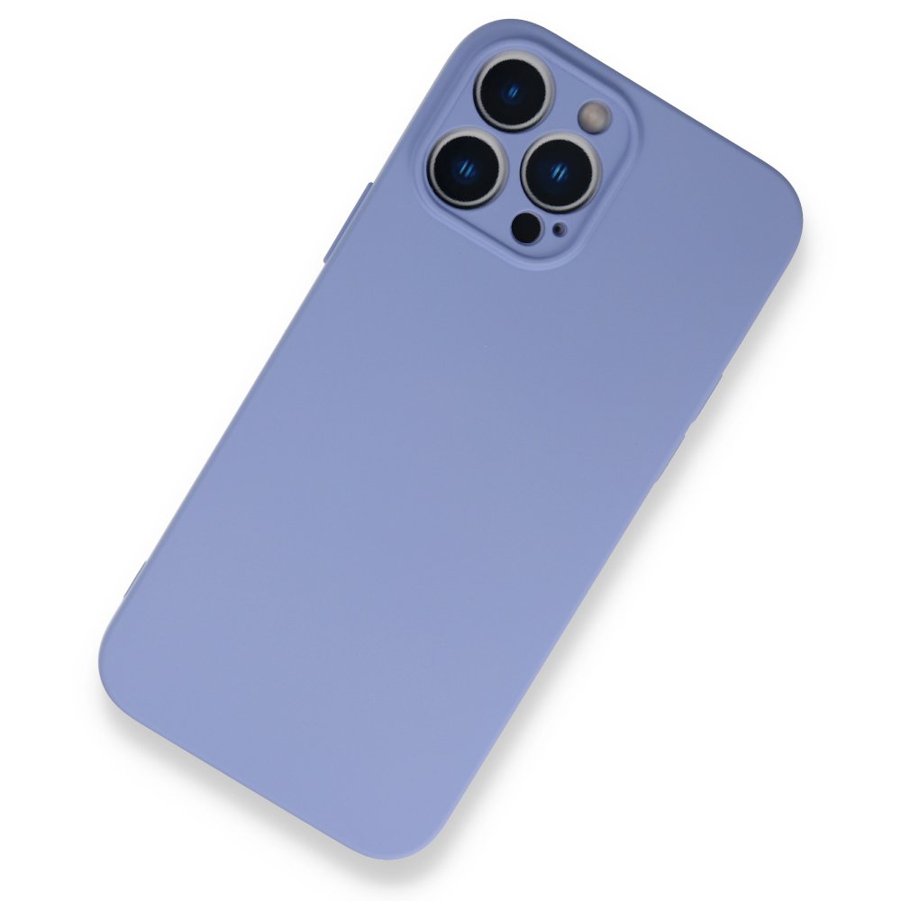  iPhone 13 Pro Max Kılıf Nano içi Kadife Silikon - Lila