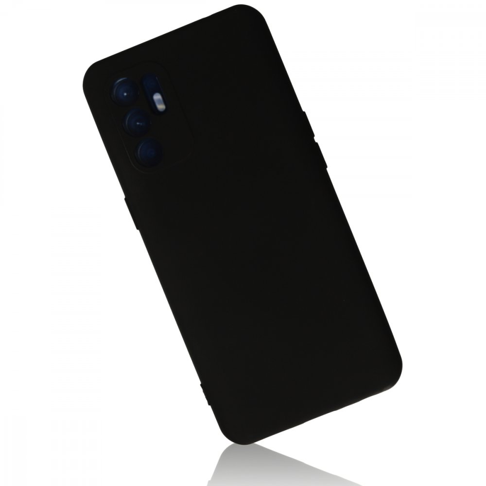 Oppo Reno 6 Kılıf Nano içi Kadife Silikon - Siyah Oppo Reno 6 Kılıf Nano içi Kadife Silikon - Siyah
