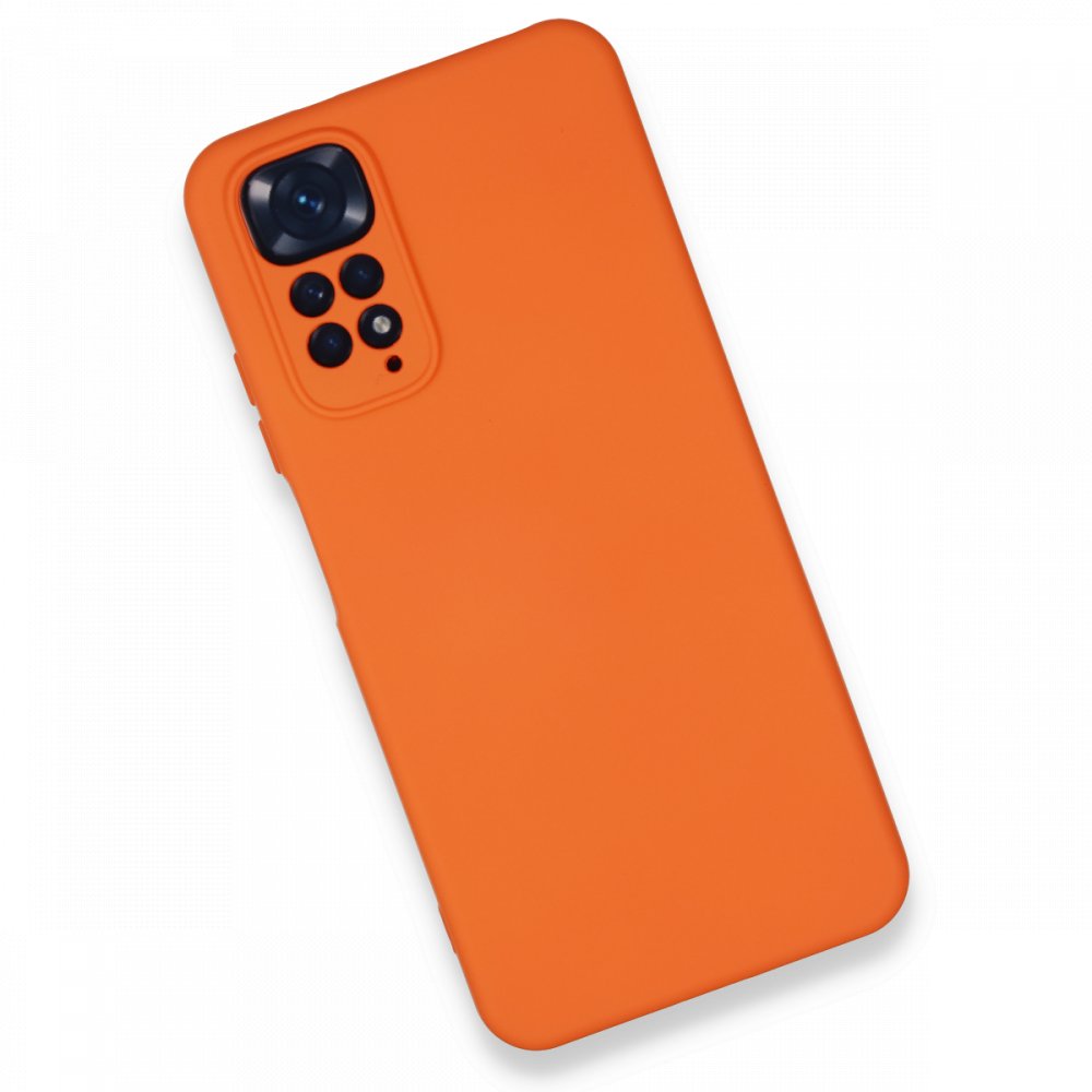 Redmi Note 11S Kılıf Nano içi Kadife Silikon - Turuncu Redmi Note 11S Kılıf Nano içi Kadife Silikon - Turuncu